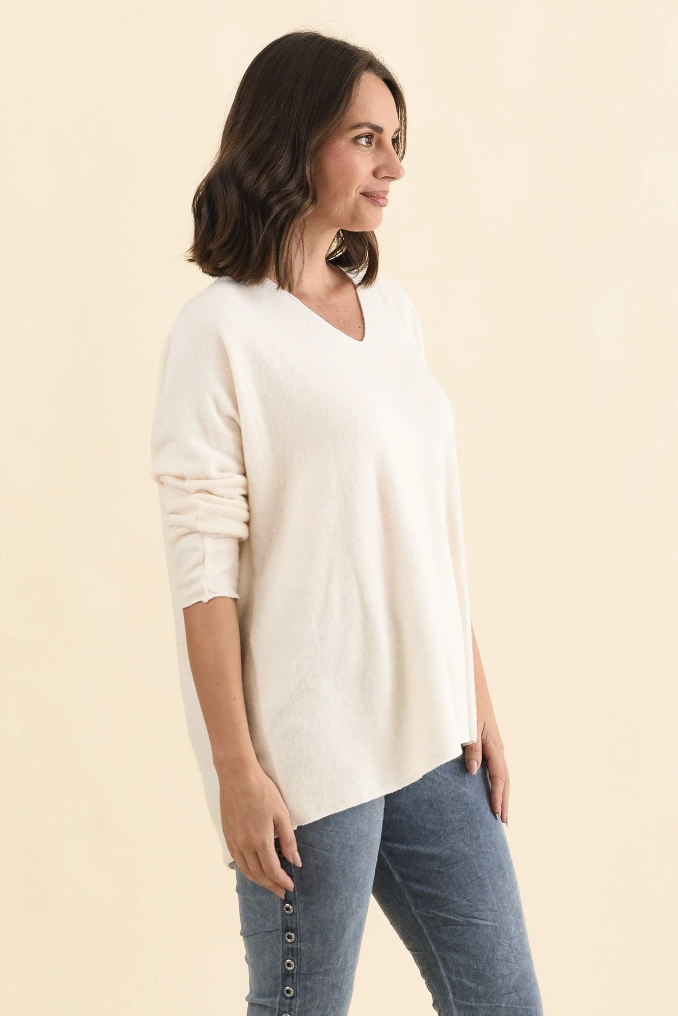 Lakin Cream Knit Sweater - Image 3