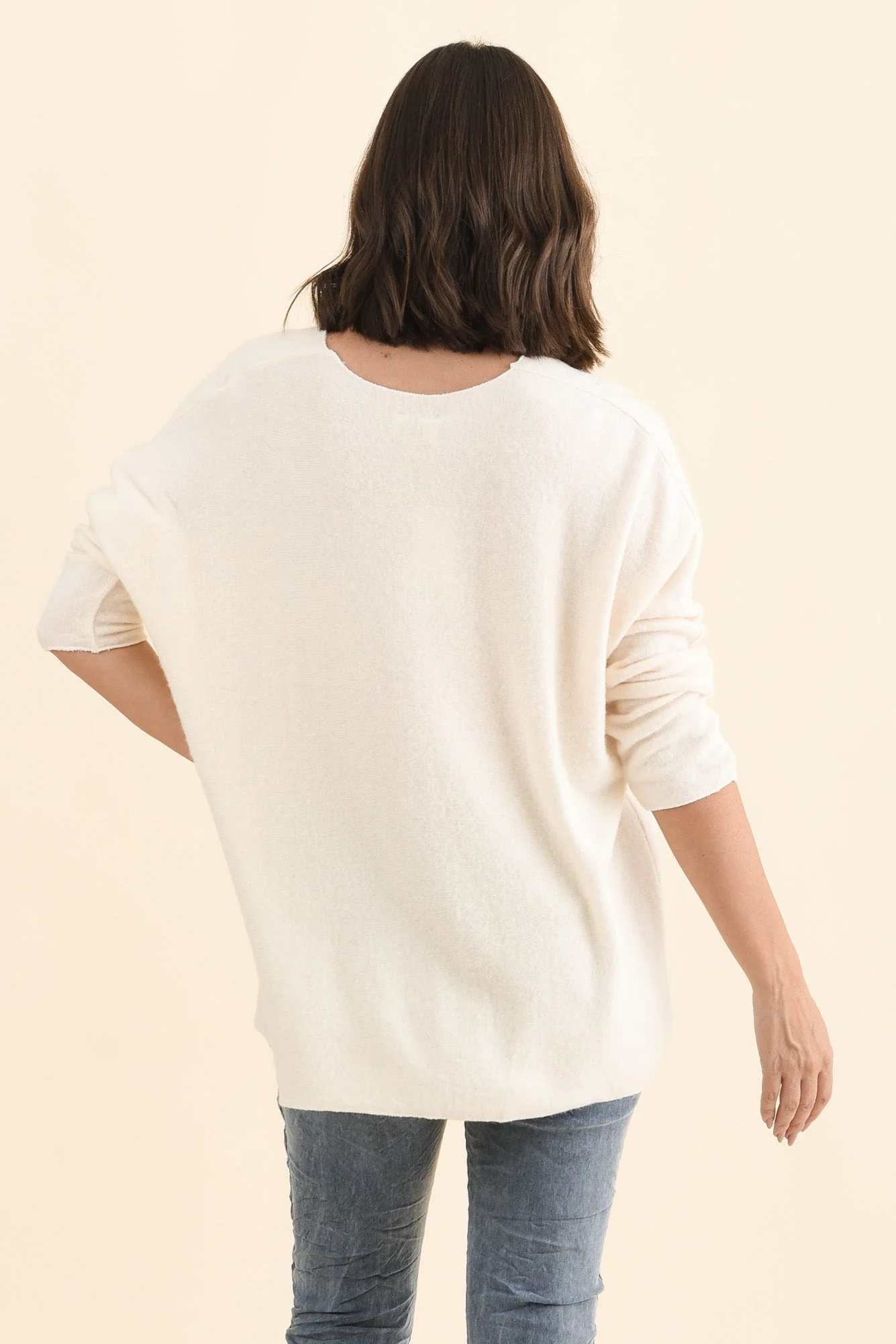 Lakin Cream Knit Sweater - Image 4