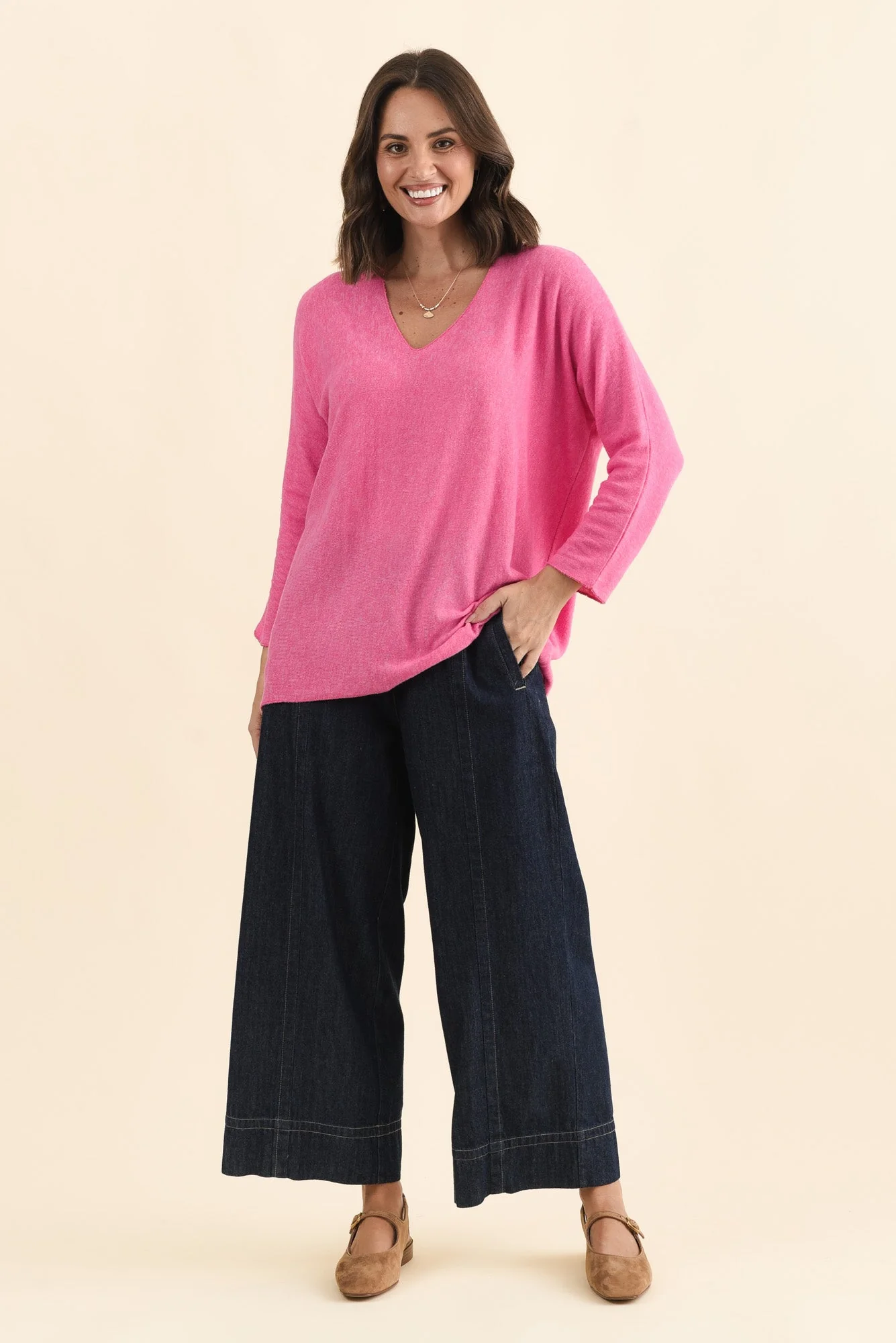 Lakin Pink Knit Sweater - Image 2