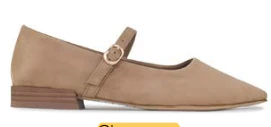 Landara Tan Suede Ballet Flat - Image 5