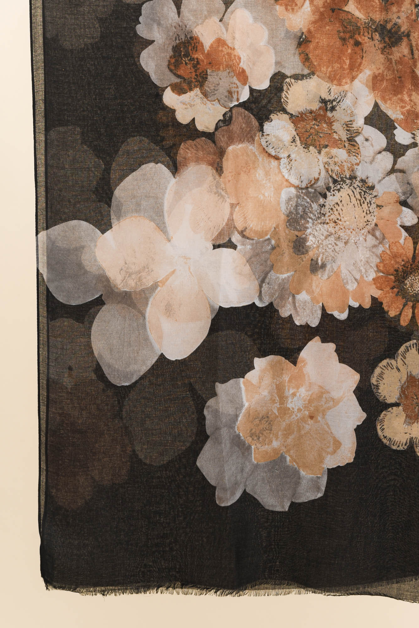 Landry Black Flower Scarf - Image 3