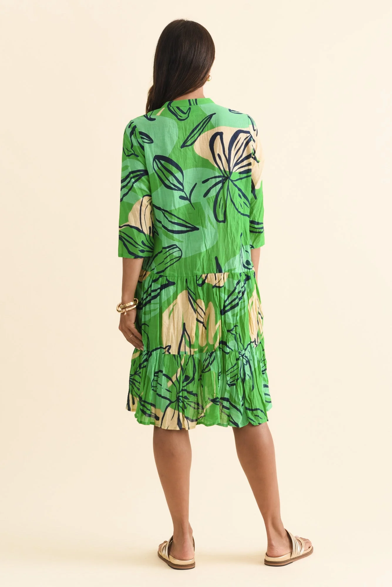 Larissa Green Lily Cotton Pleated Dress - Image 4