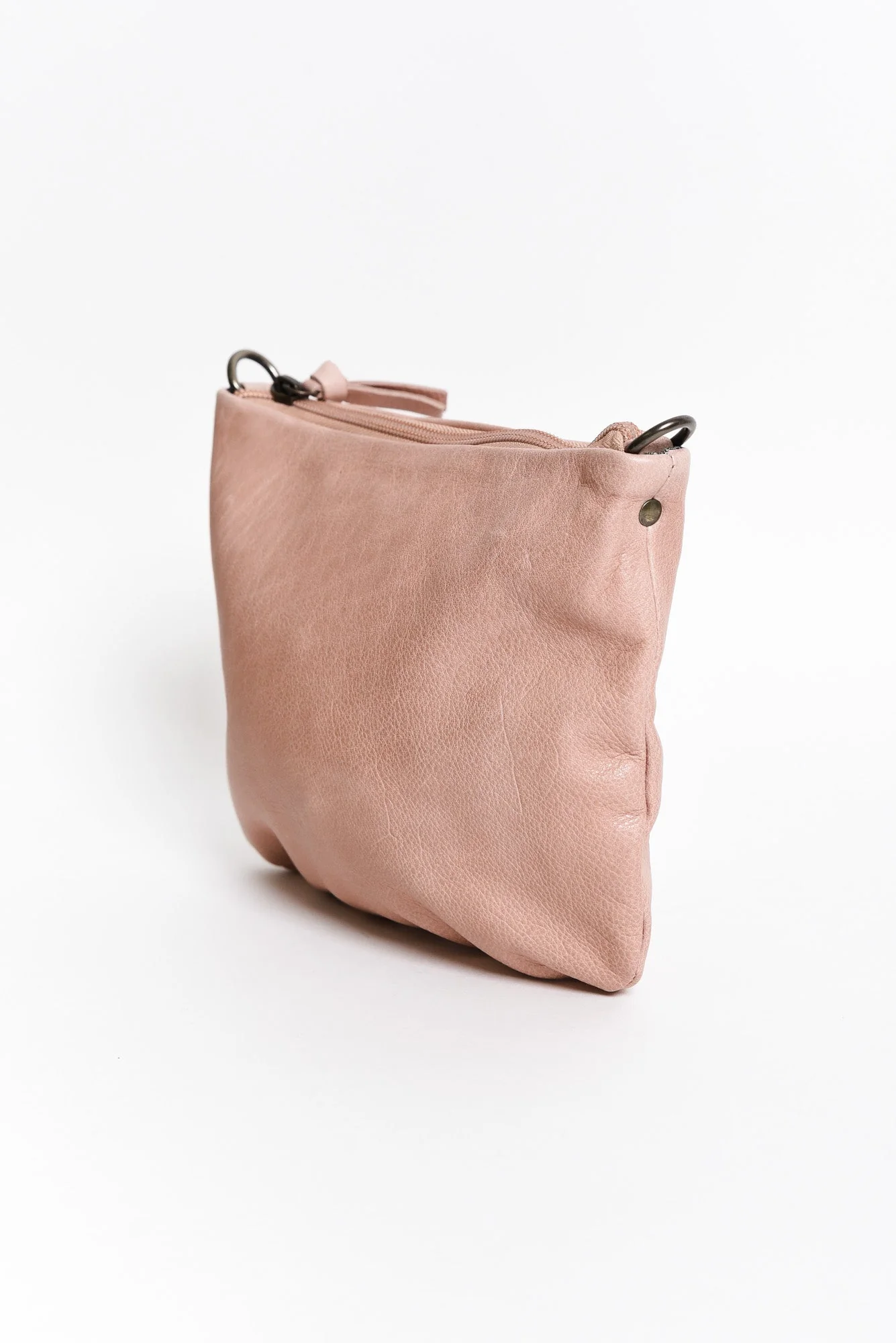 Leena Pink Leather Crossbody Bag - Image 3
