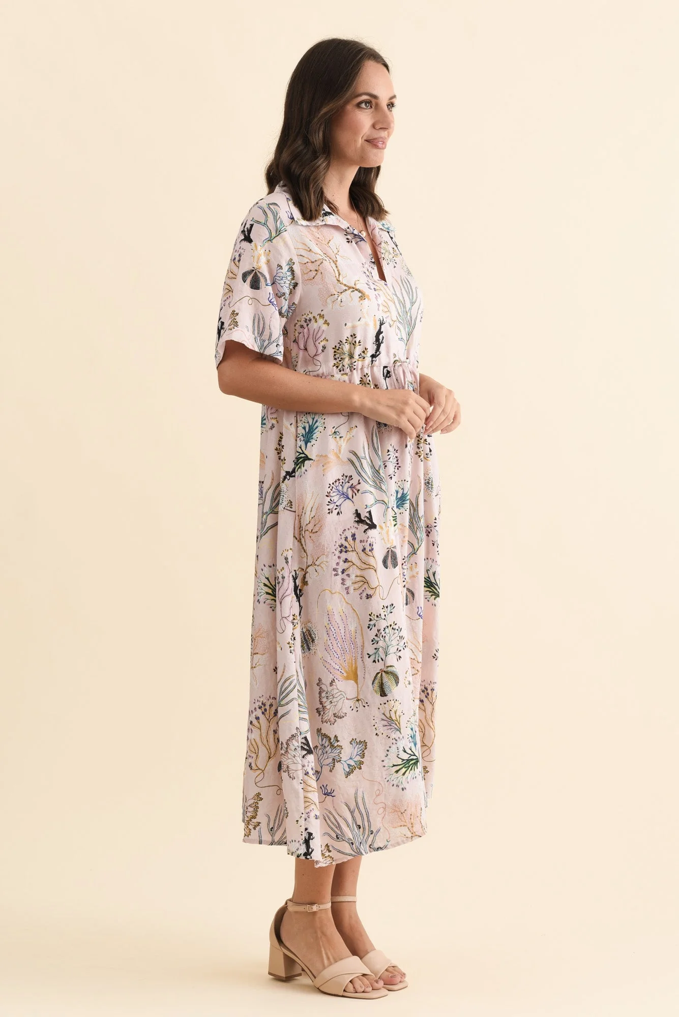 Leigh Pink Reef Tie Dress - Image 3