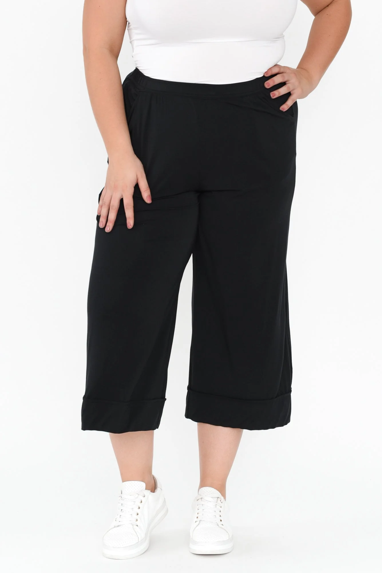 Lena Black Micro Modal Resort Pants - Image 10