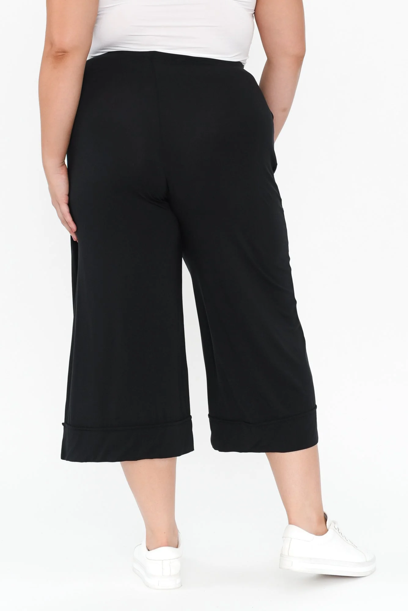 Lena Black Micro Modal Resort Pants - Image 13