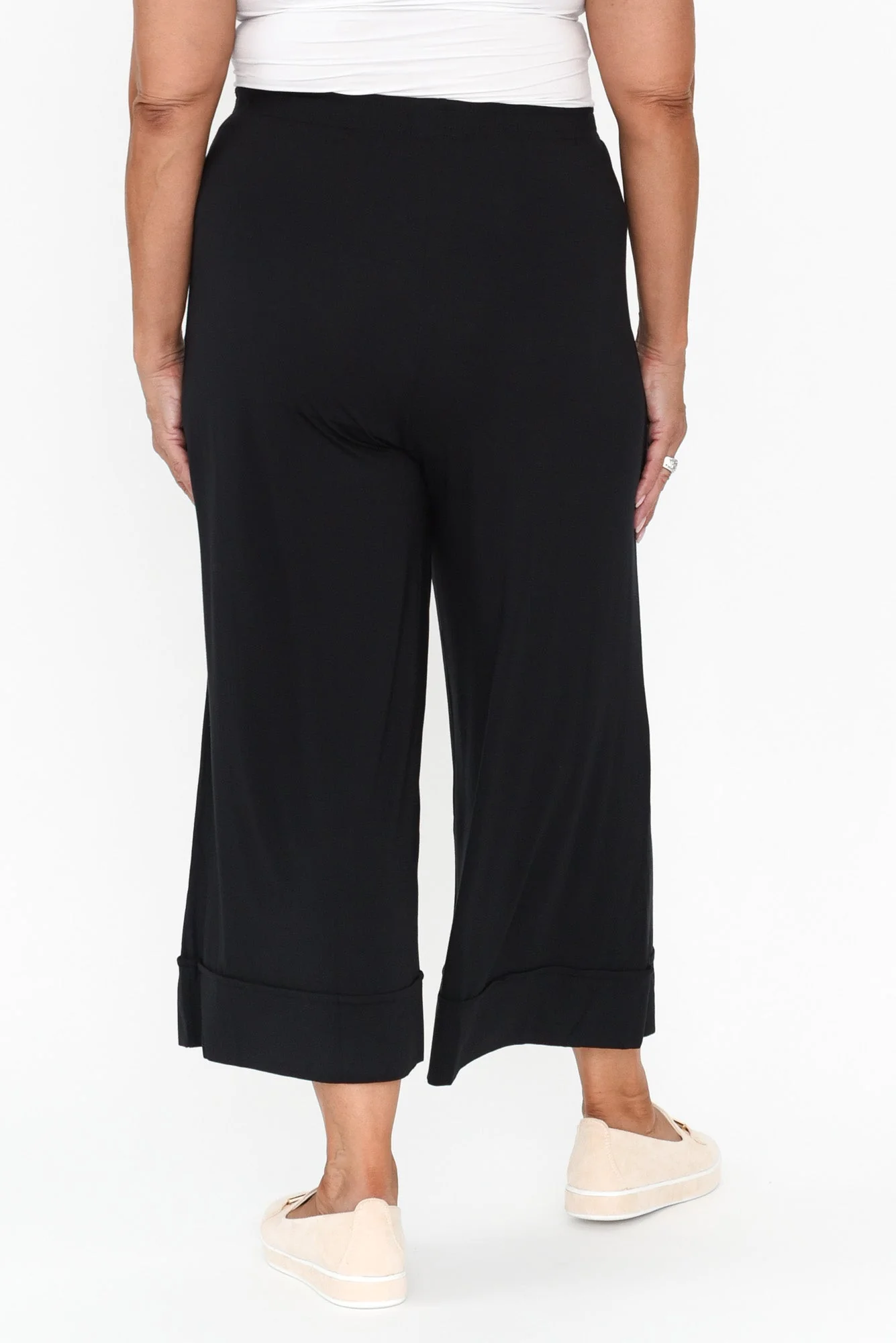 Lena Black Micro Modal Resort Pants - Image 9