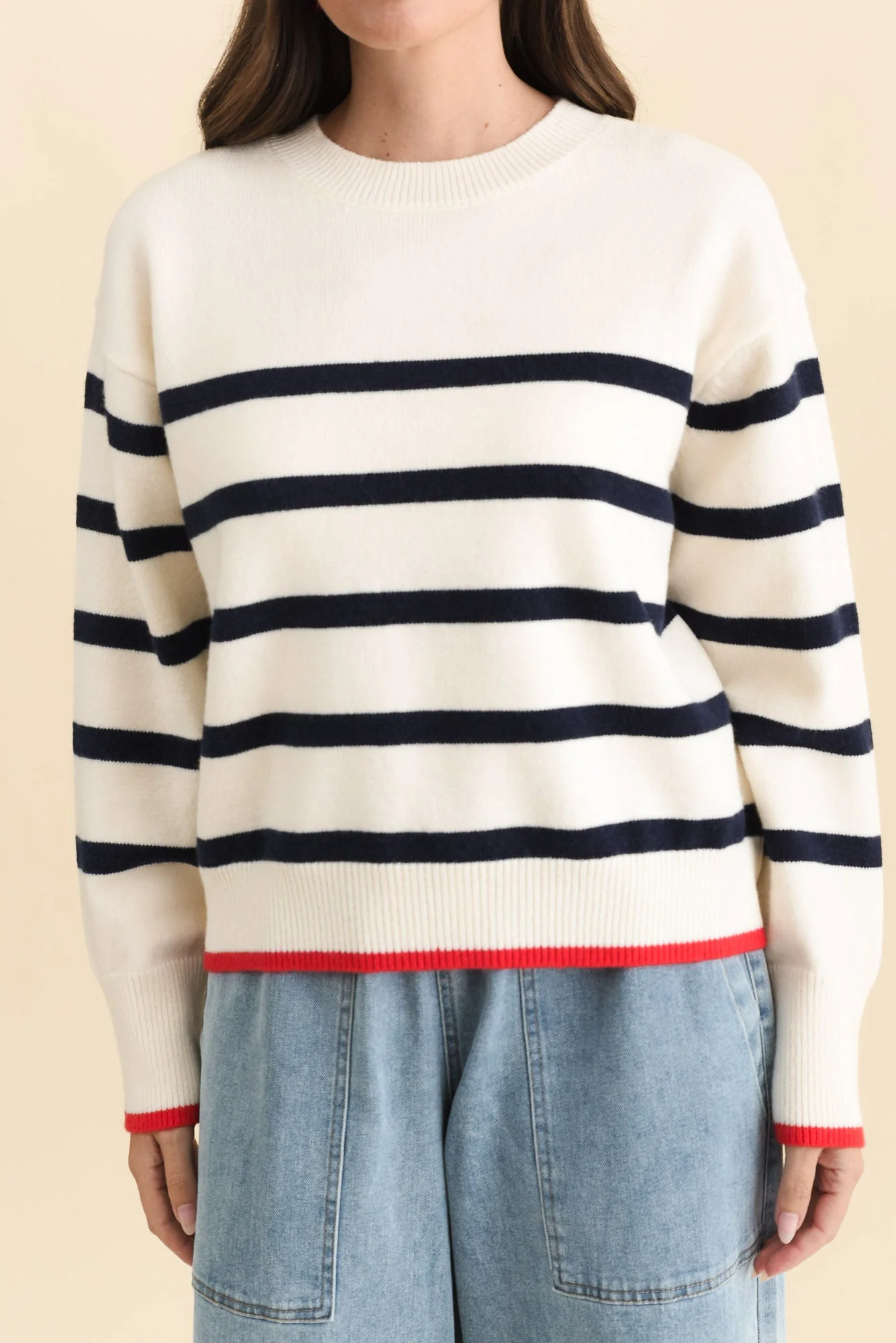 Leonie Navy Stripe Knit Sweater - Image 5