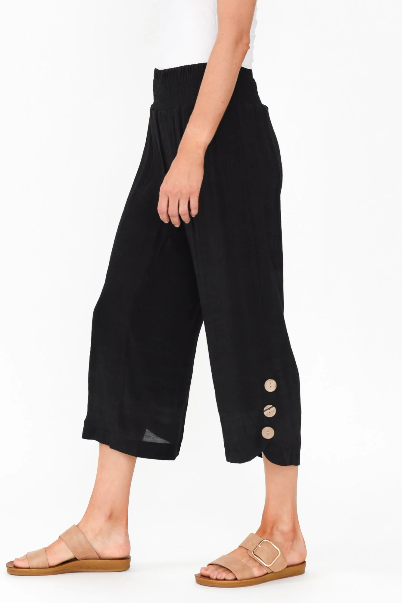 Lettie Black Button Pants - Image 4