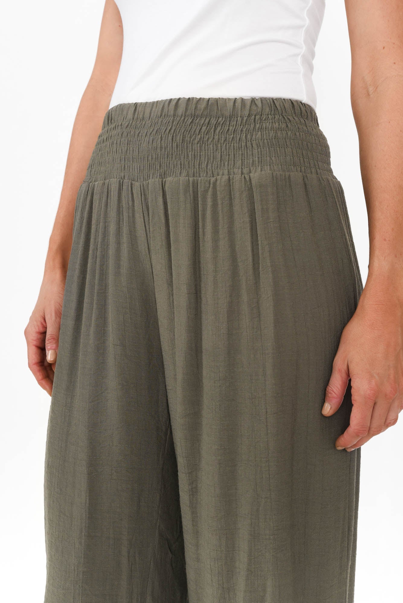 Lettie Khaki Button Pants - Image 5