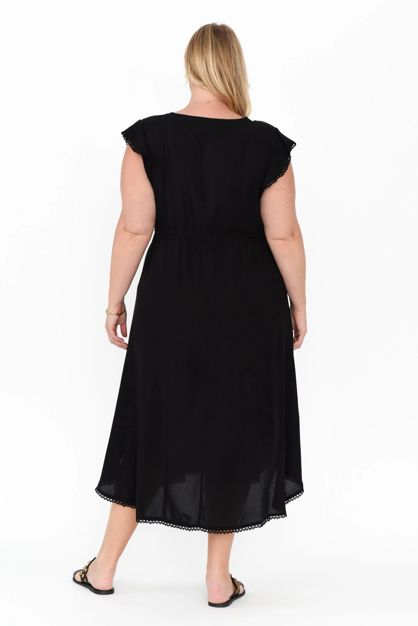 Libby Black Midi Dress - Image 10