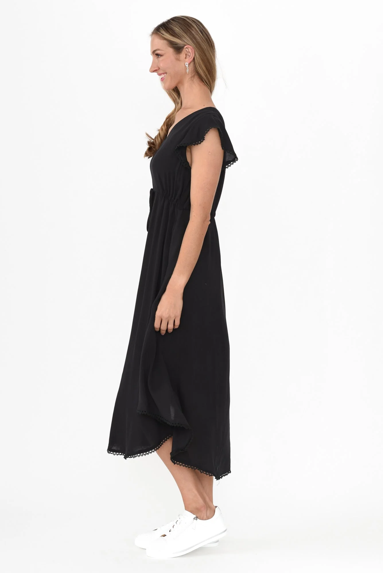 Libby Black Midi Dress - Image 4