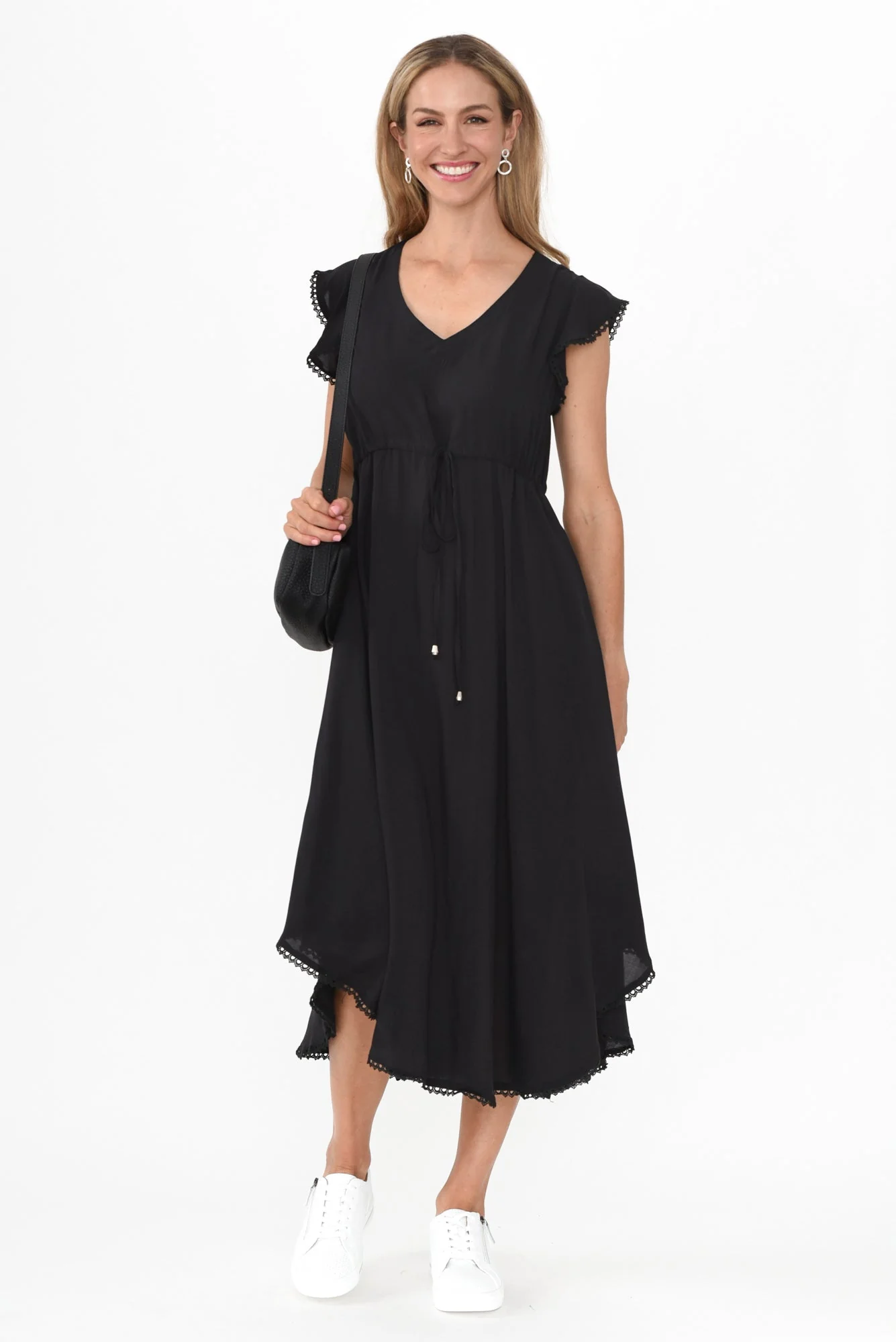 Libby Black Midi Dress - Image 7