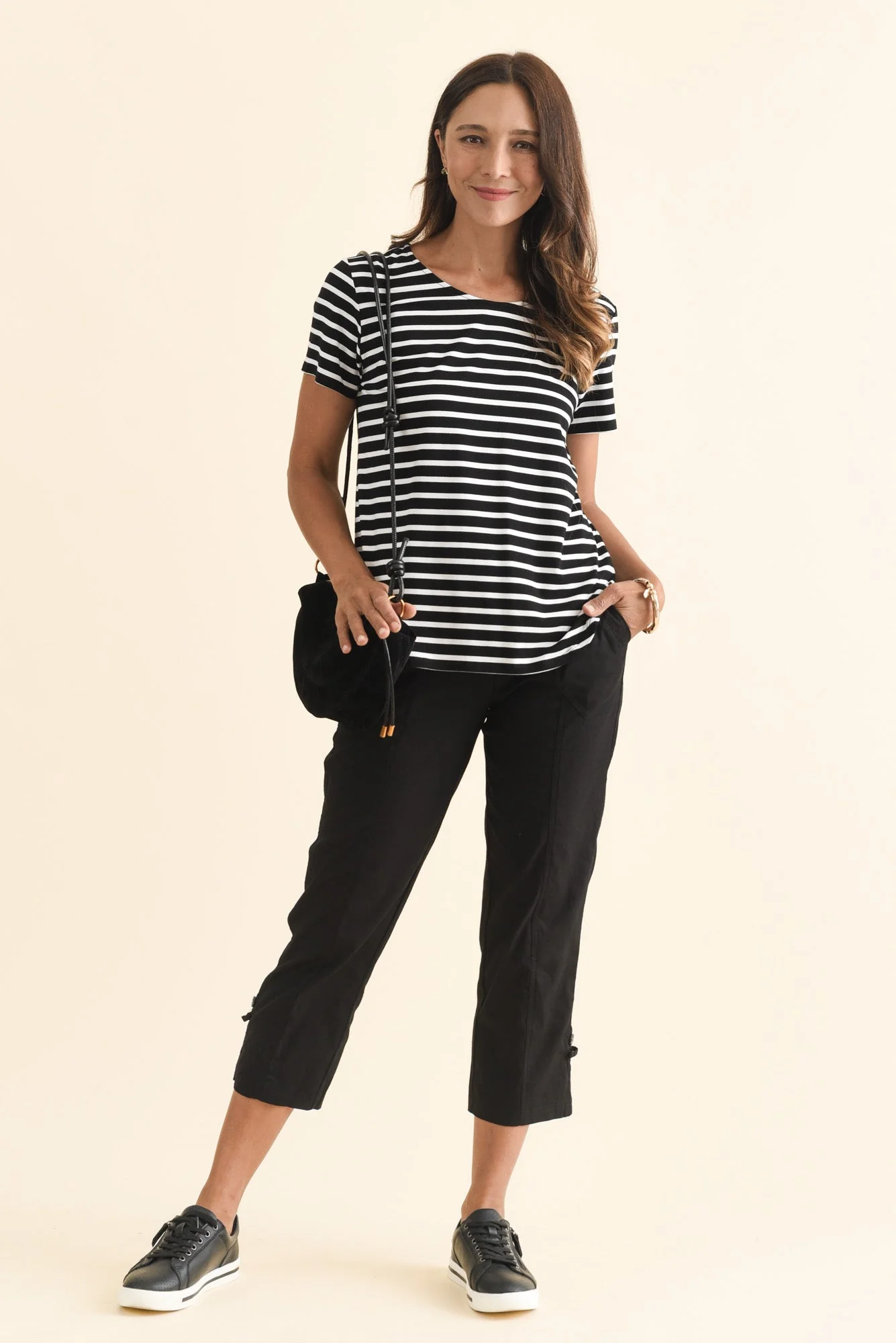 Lindsay Black 7/8 Cargo Pants - Image 2