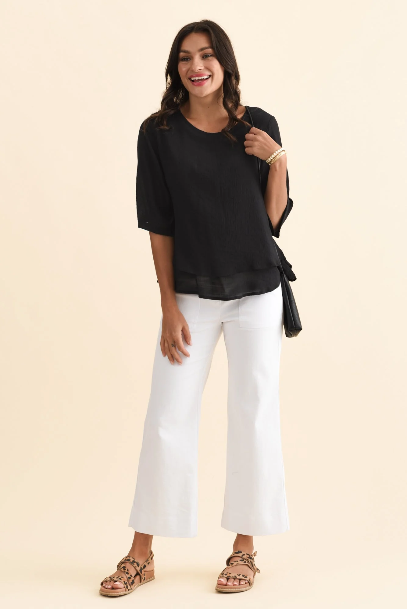 Liora Black Layered Top - Image 2