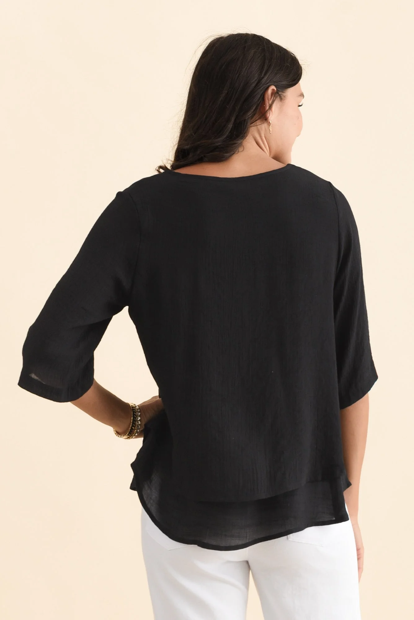 Liora Black Layered Top - Image 4