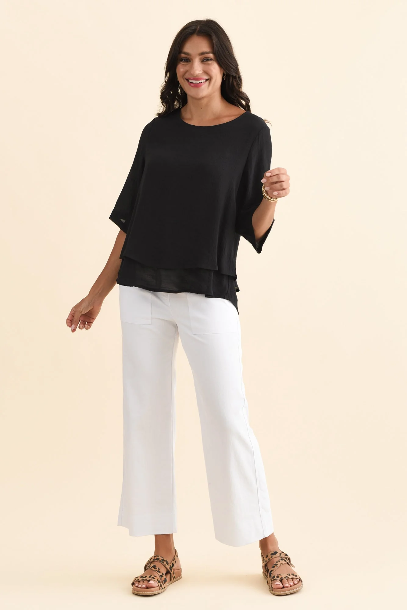 Liora Black Layered Top - Image 6