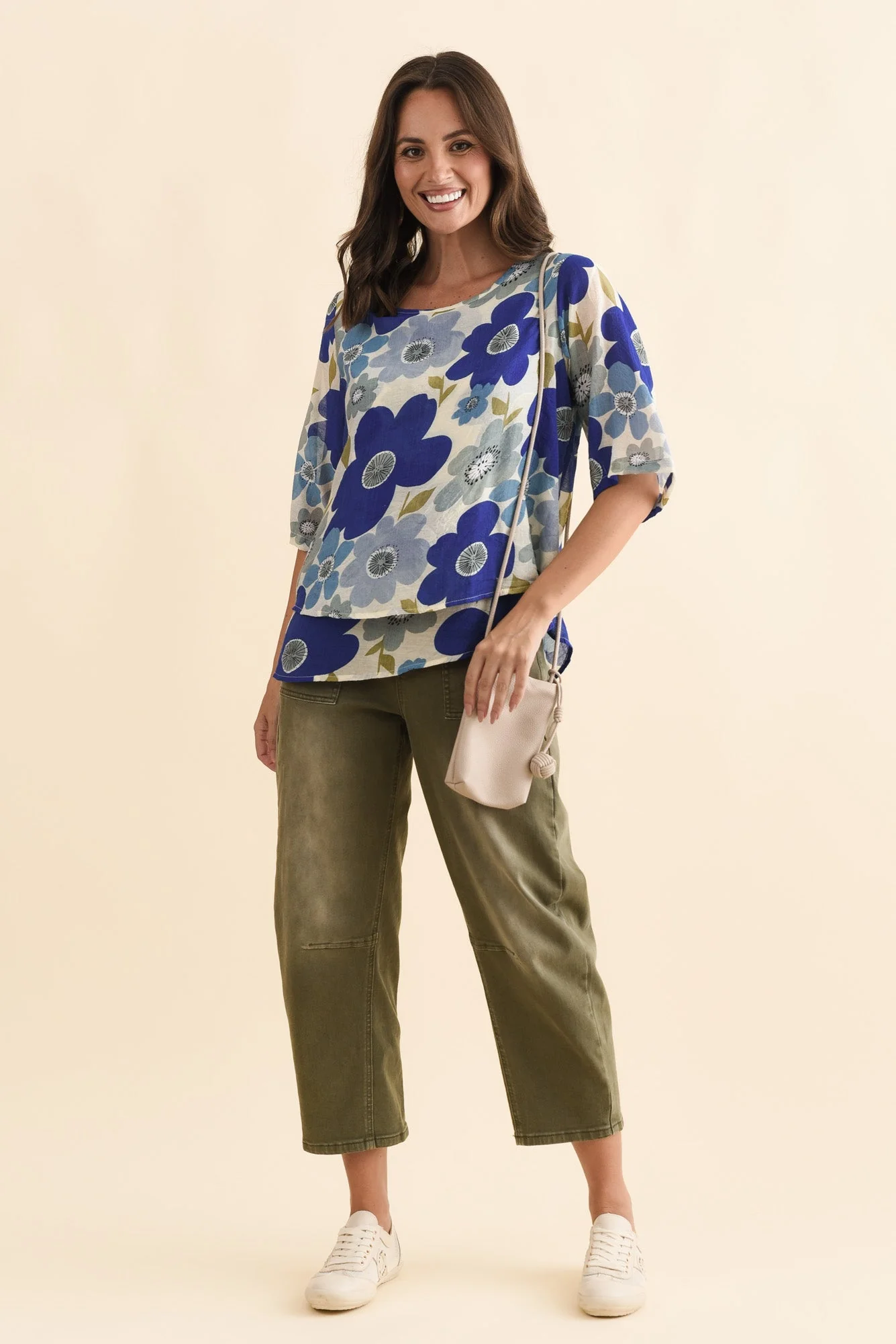 Liora Blue Garden Layered Top - Image 2
