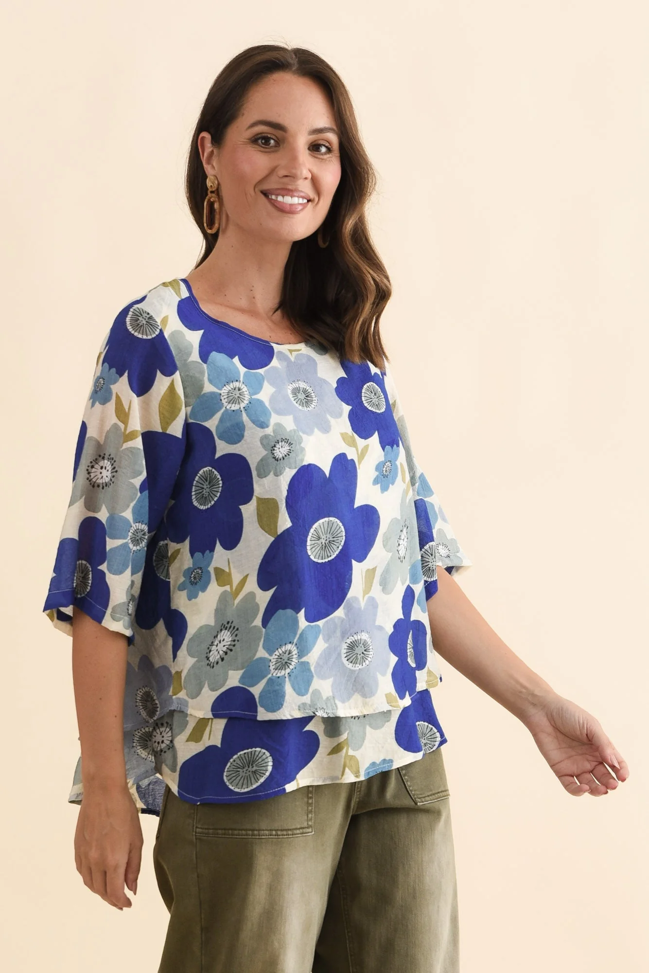 Liora Blue Garden Layered Top - Image 3
