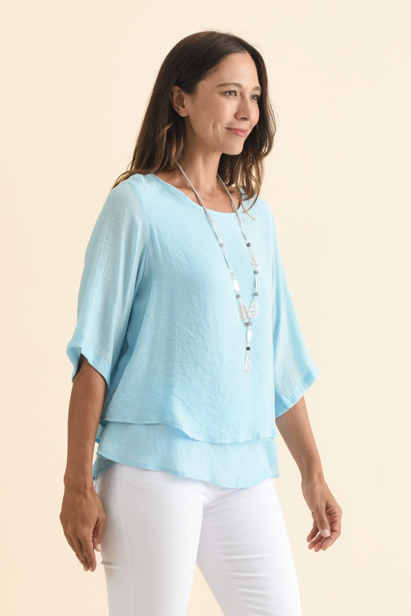 Liora Blue Layered Top - Image 3