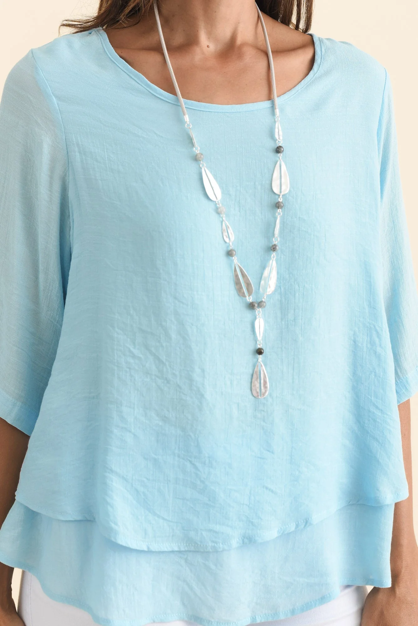 Liora Blue Layered Top - Image 5