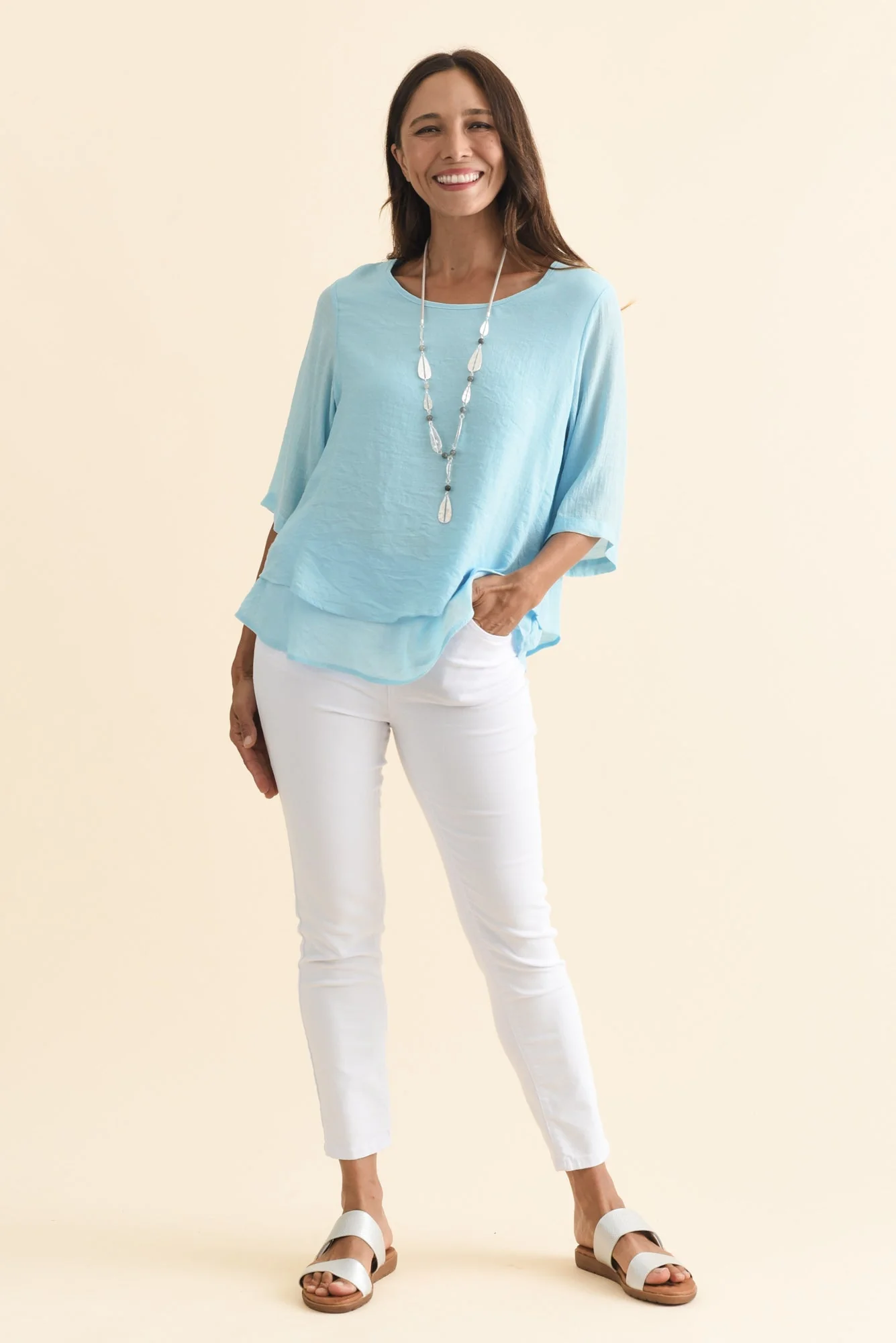 Liora Blue Layered Top - Image 6