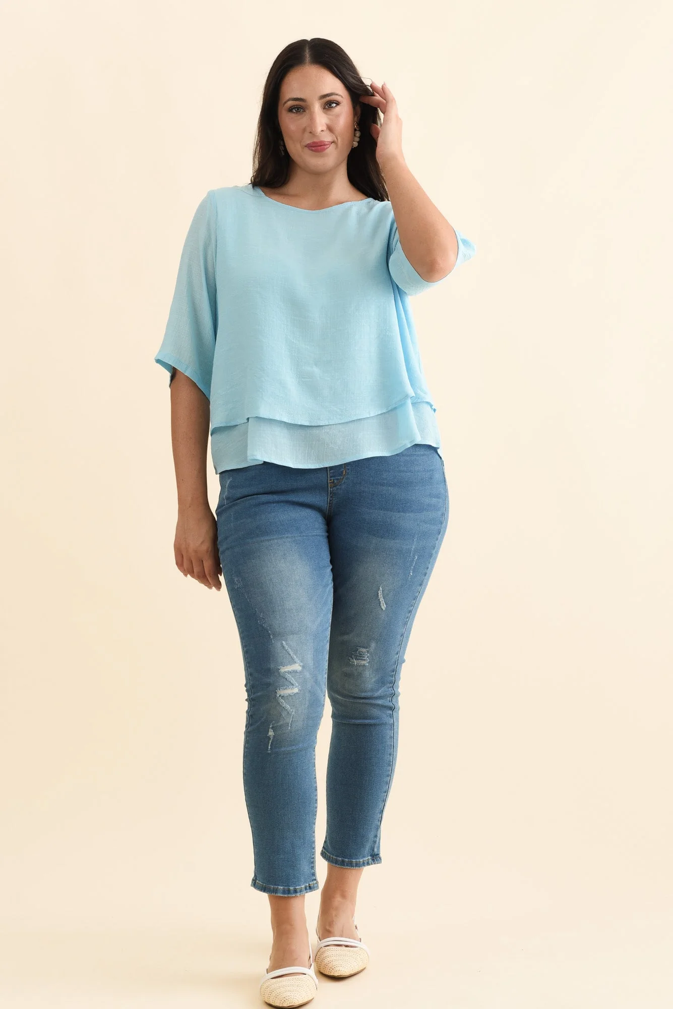 Liora Blue Layered Top - Image 8