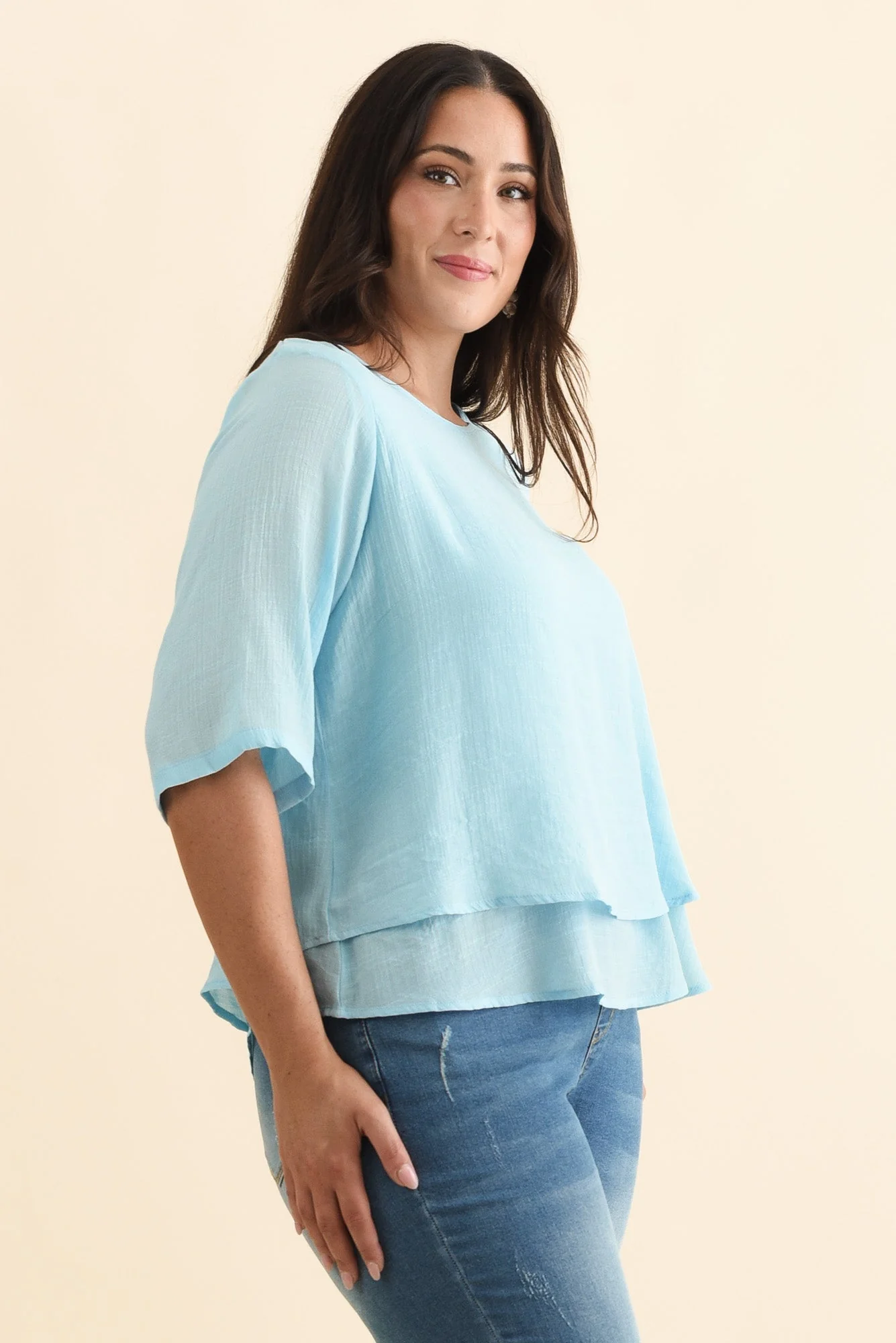 Liora Blue Layered Top - Image 9
