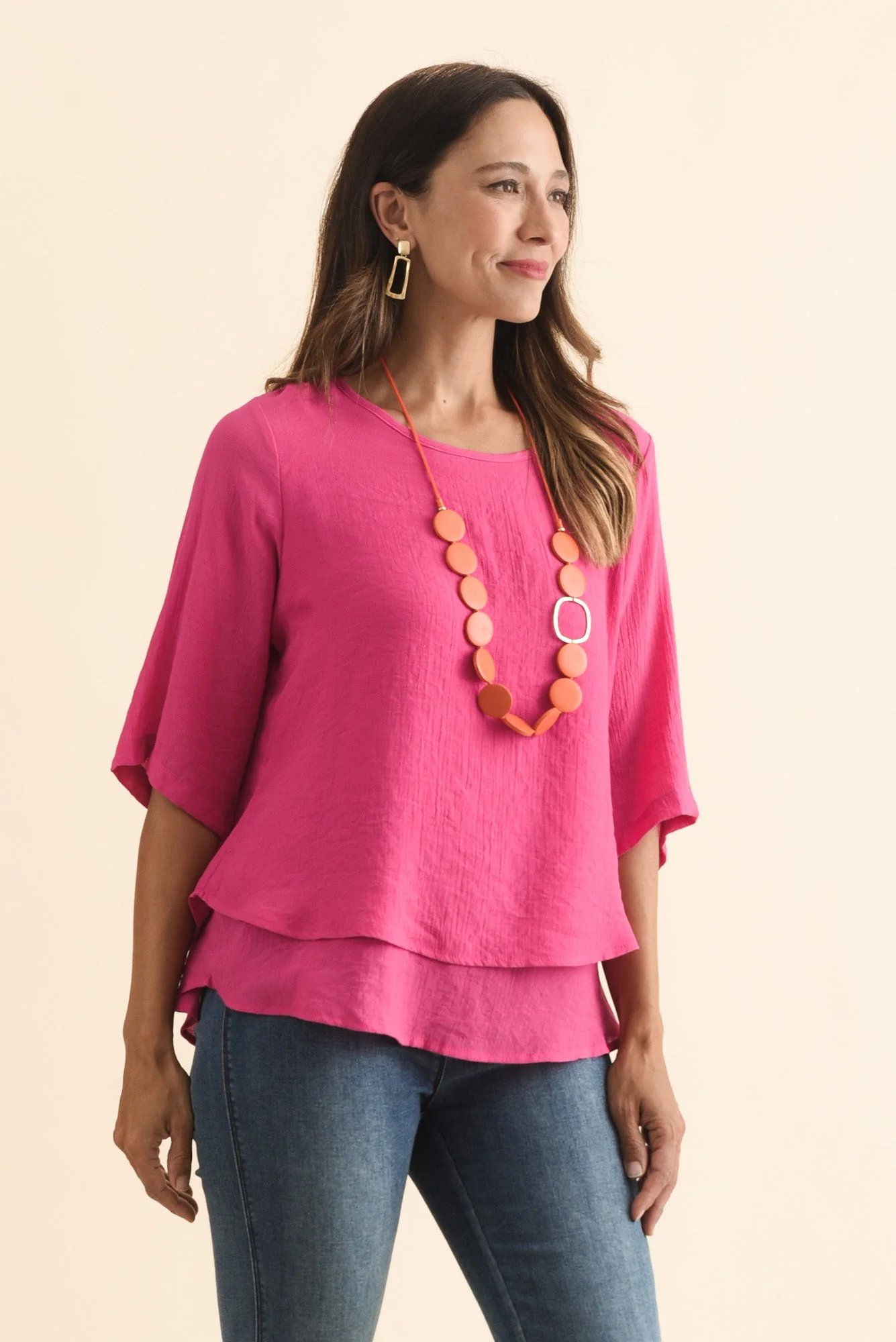 Liora Fuchsia Layered Top - Image 3