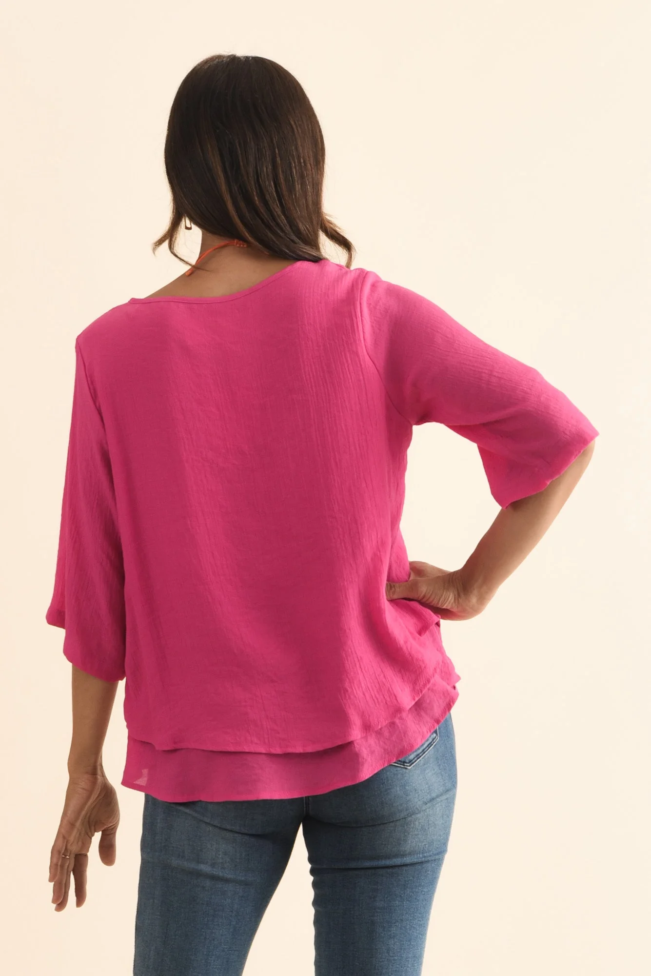 Liora Fuchsia Layered Top - Image 4