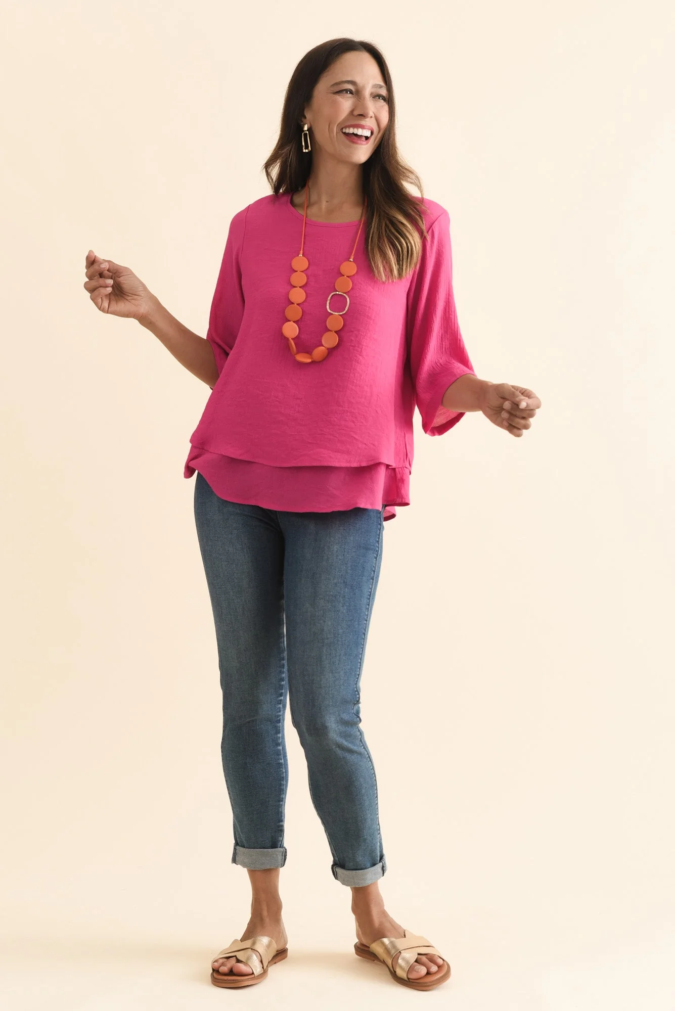Liora Fuchsia Layered Top - Image 7