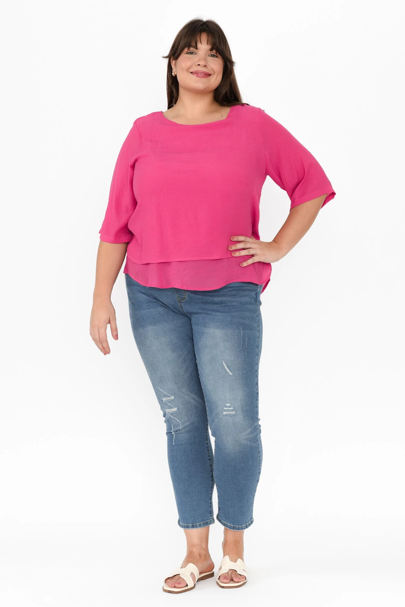 Liora Fuchsia Layered Top - Image 9