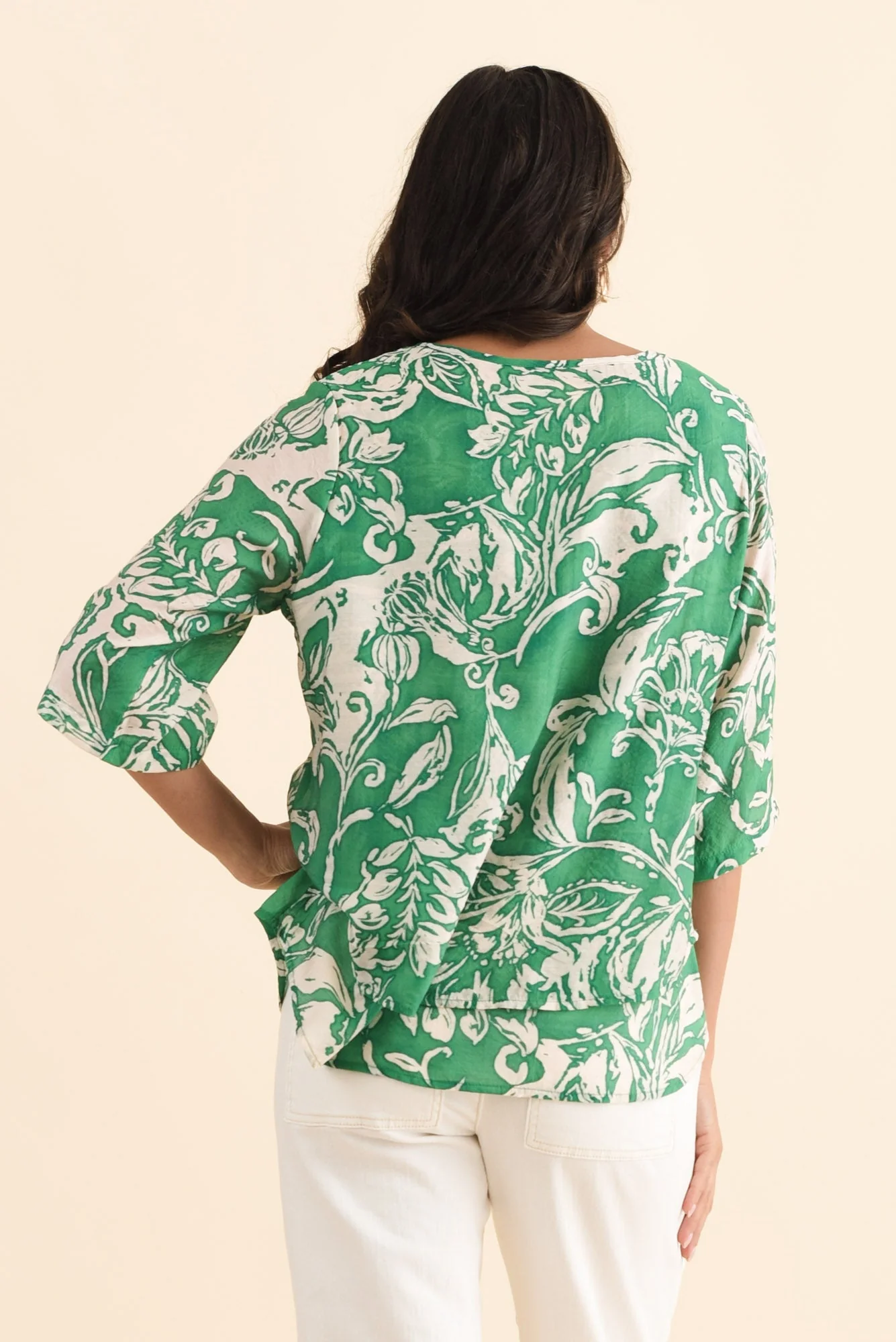 Liora Green Swirl Layered Top - Image 4