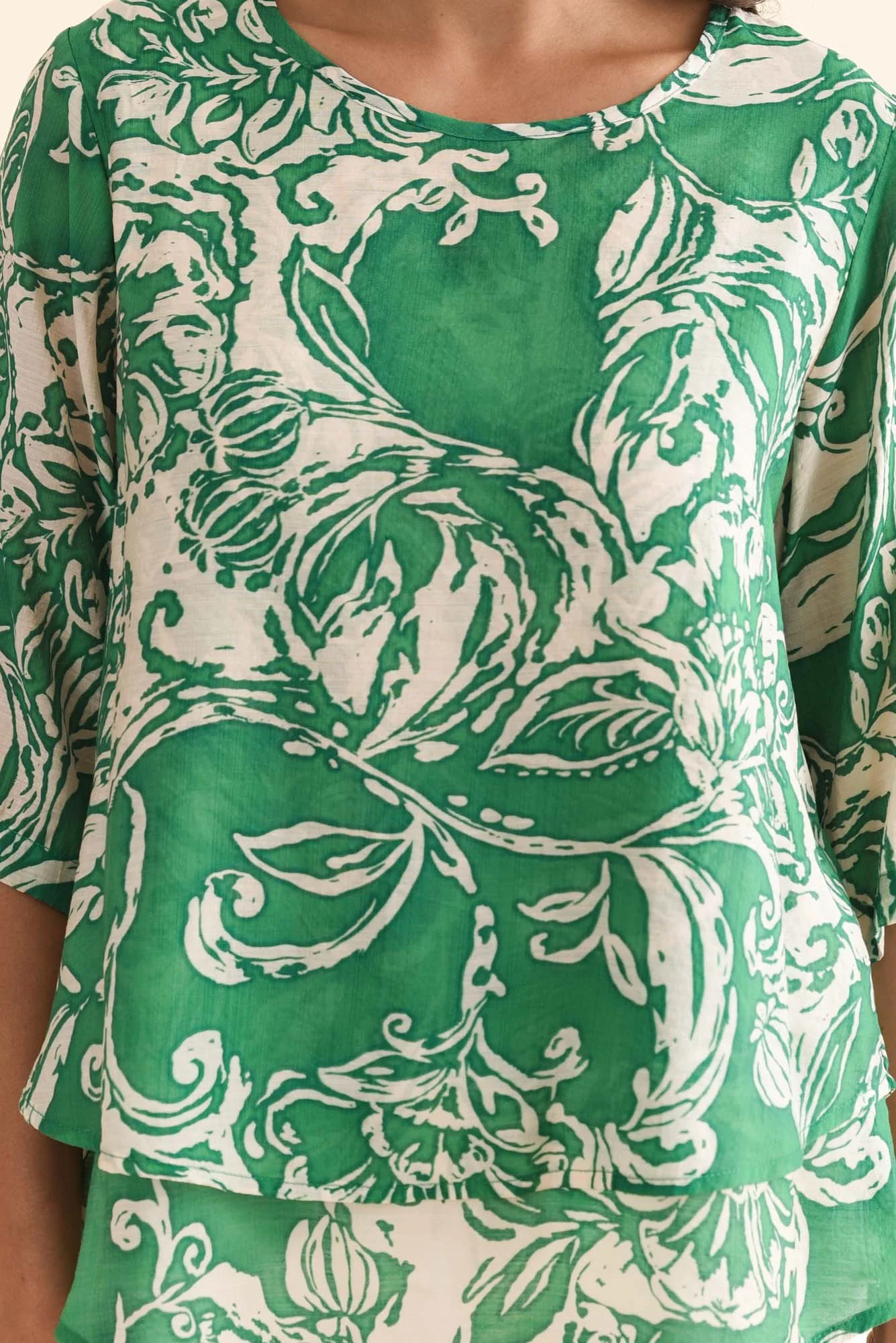 Liora Green Swirl Layered Top - Image 5