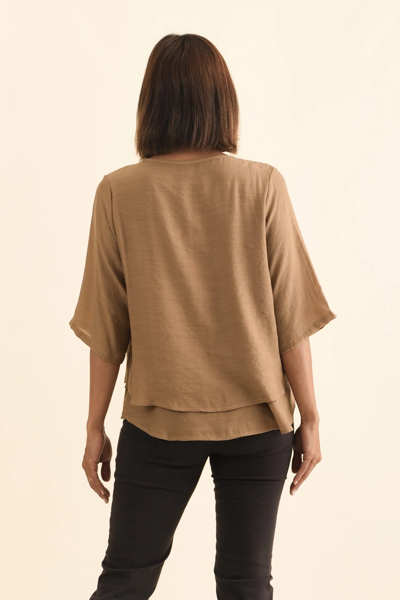 Liora Mocha Layered Top - Image 4