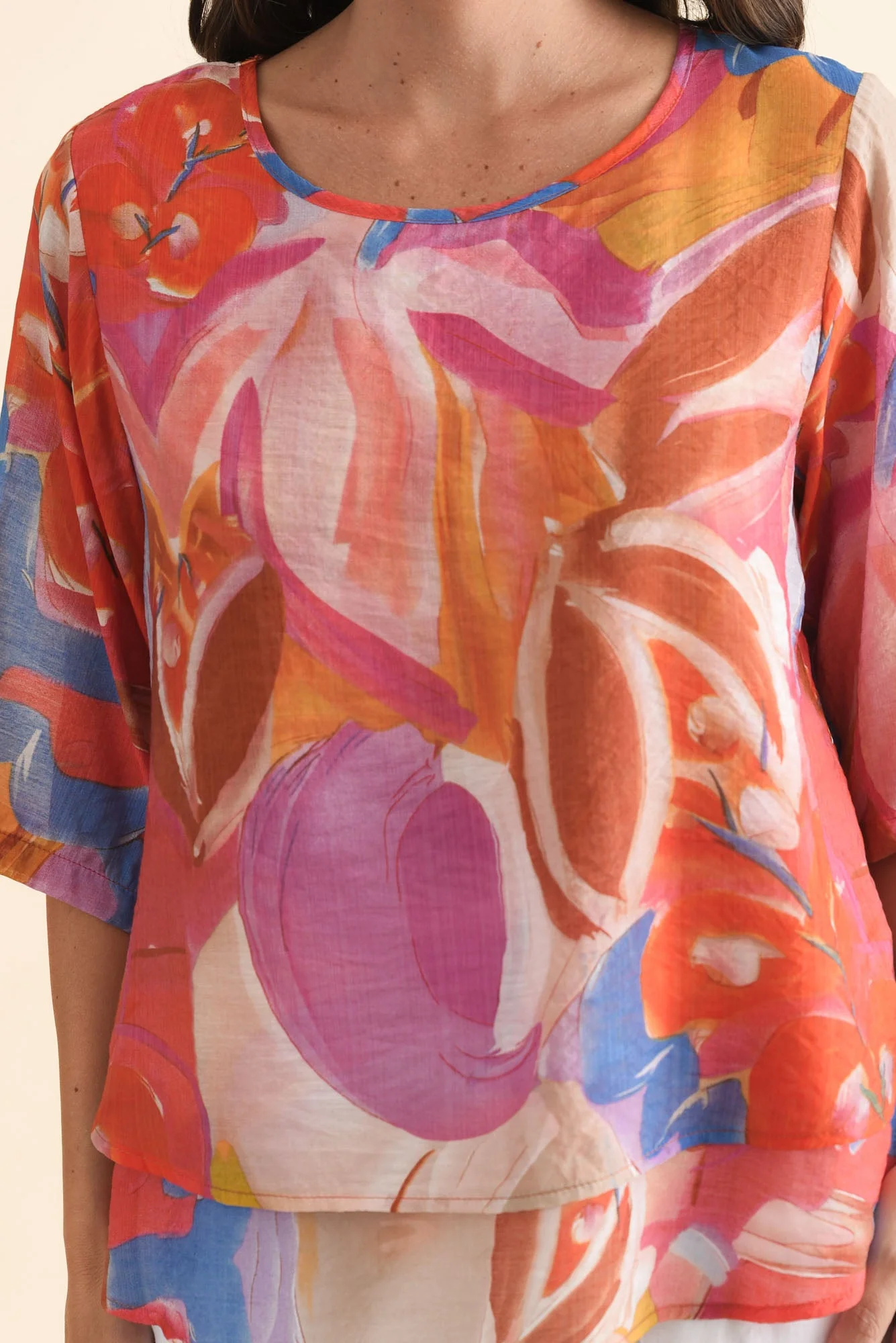 Liora Orange Floral Layered Top - Image 5
