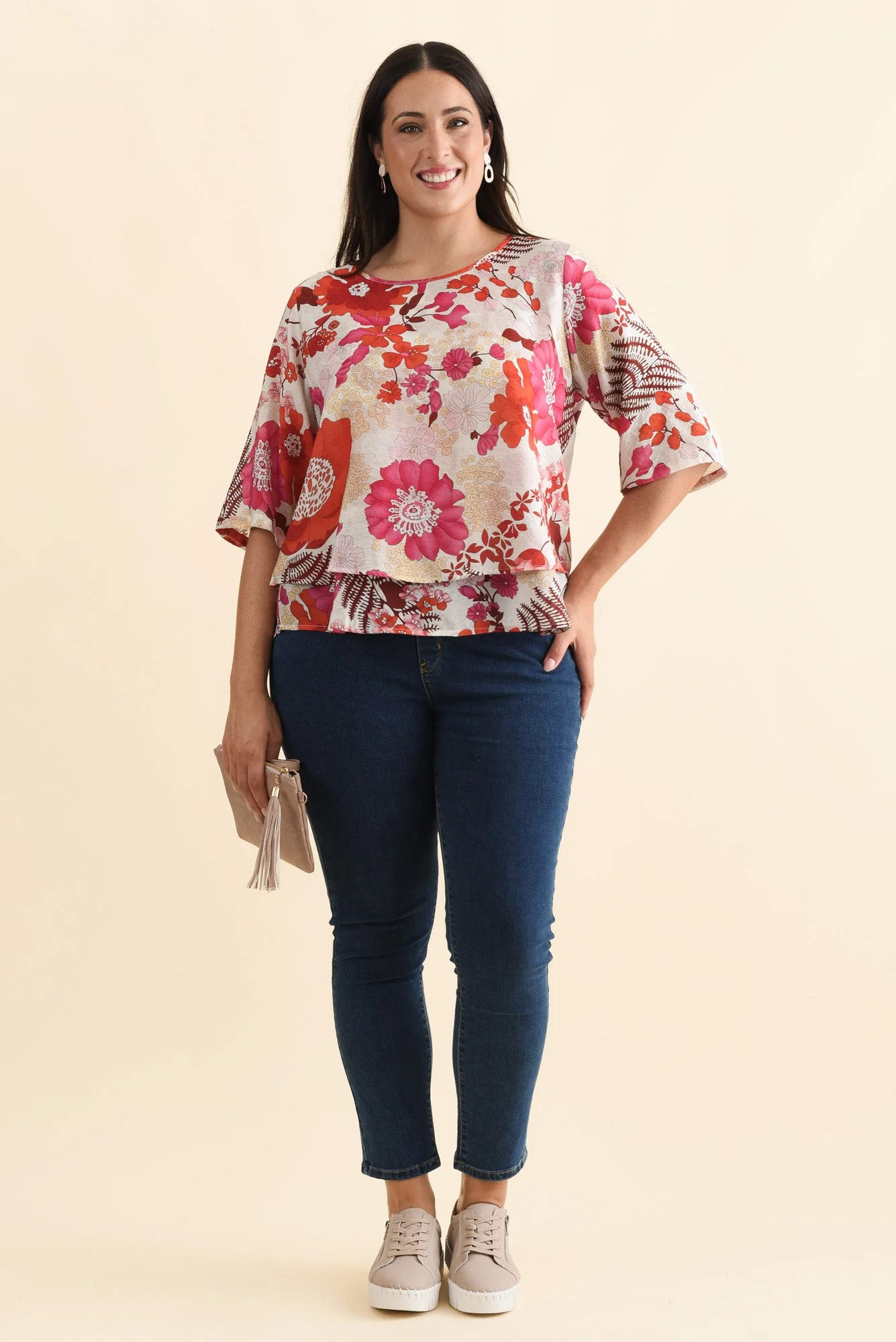 Liora Orange Garden Layered Top - Image 8
