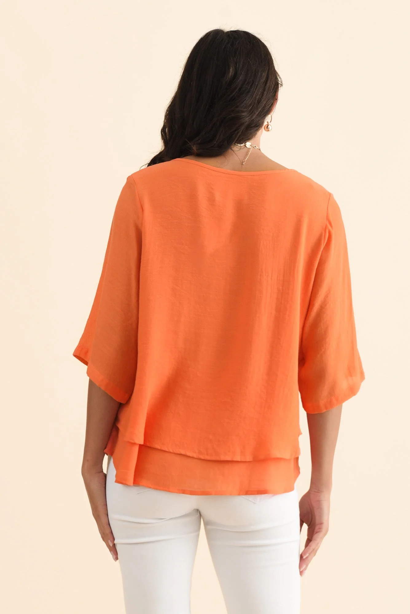 Liora Orange Layered Top - Image 4