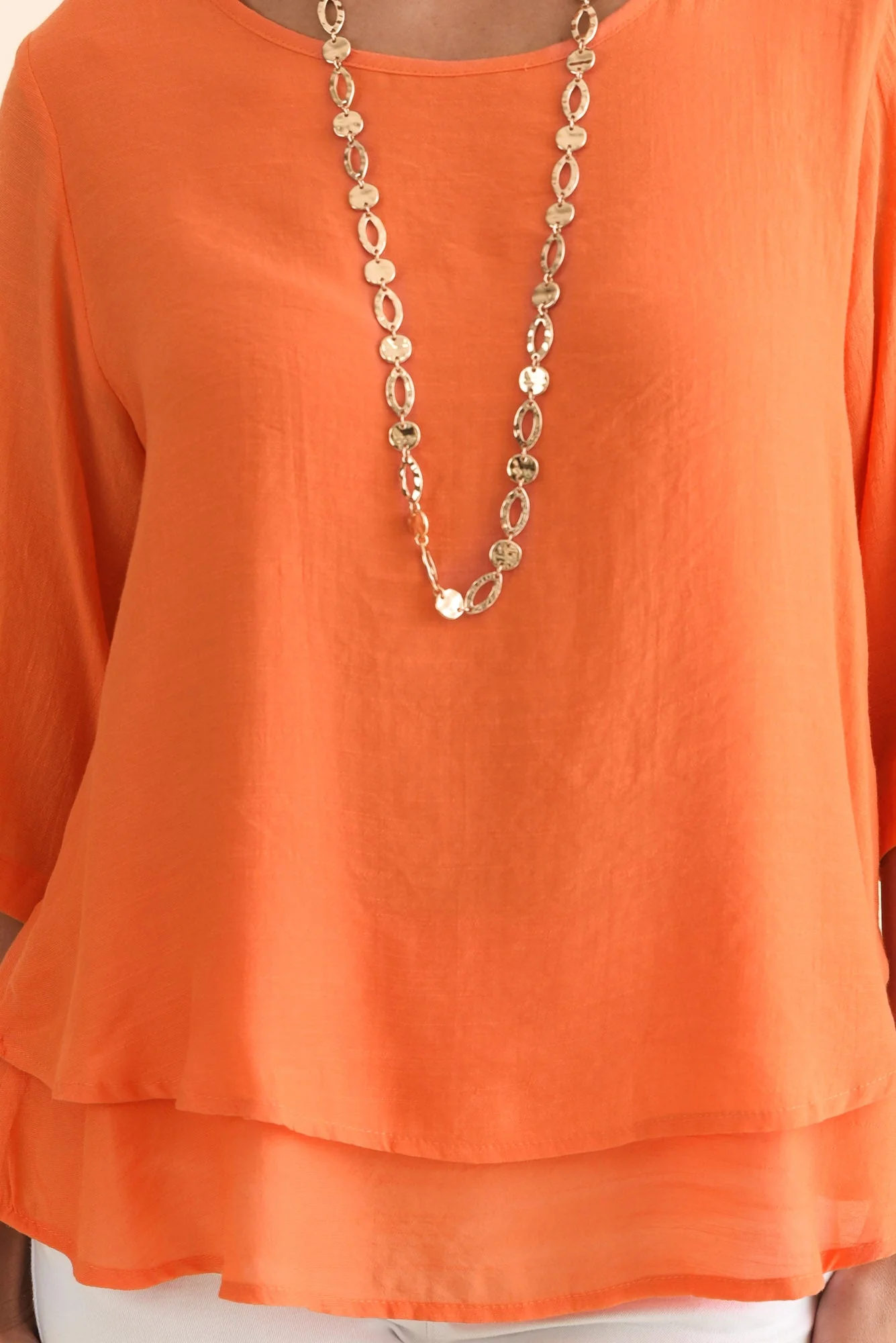 Liora Orange Layered Top - Image 5