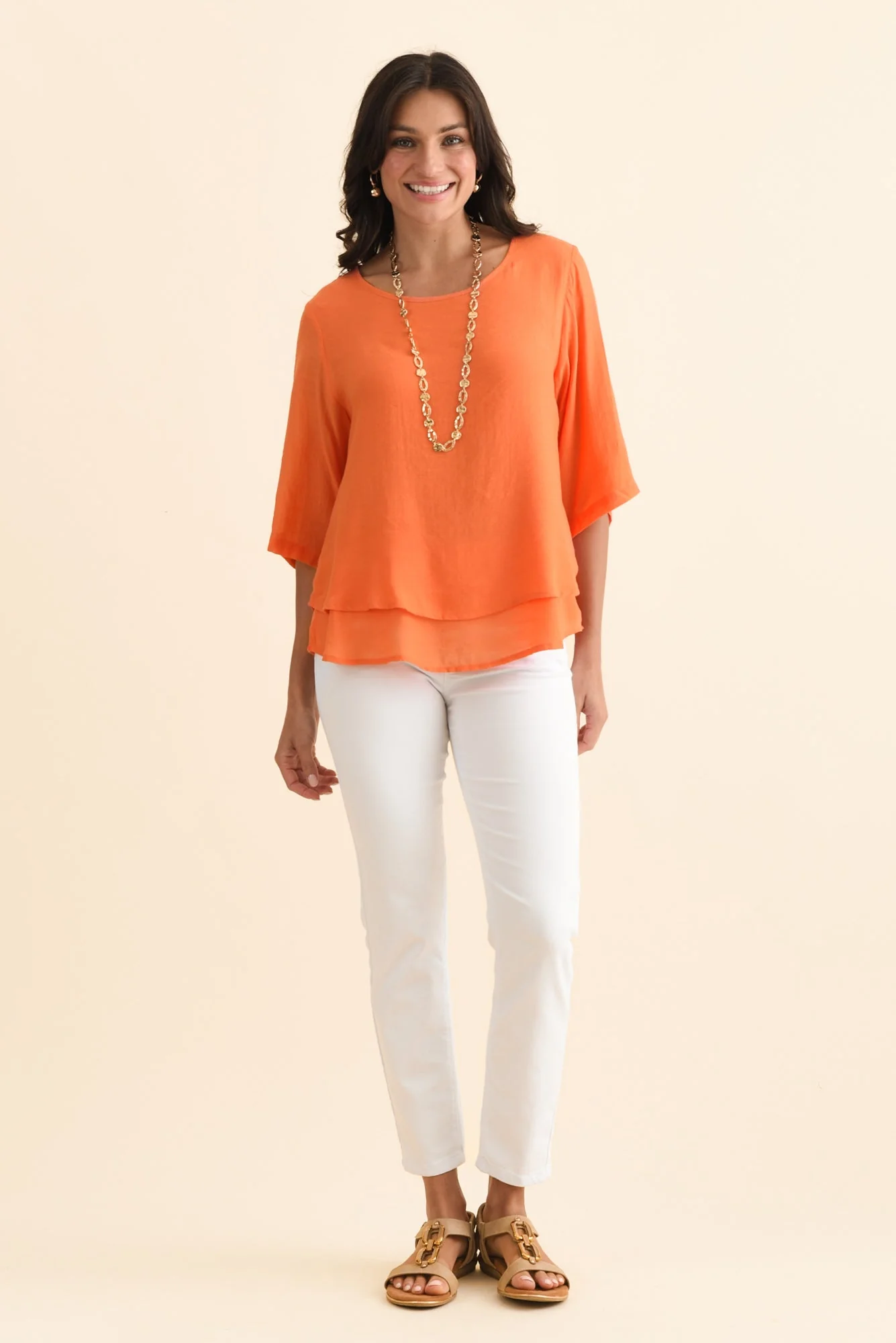 Liora Orange Layered Top - Image 6