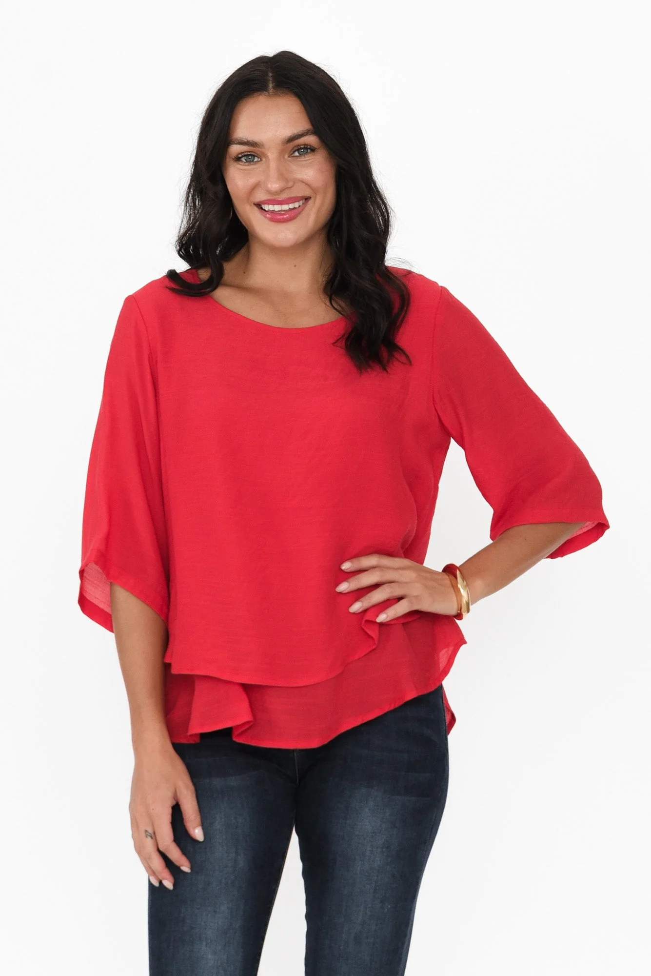 Liora Red Layered Top - Image 2