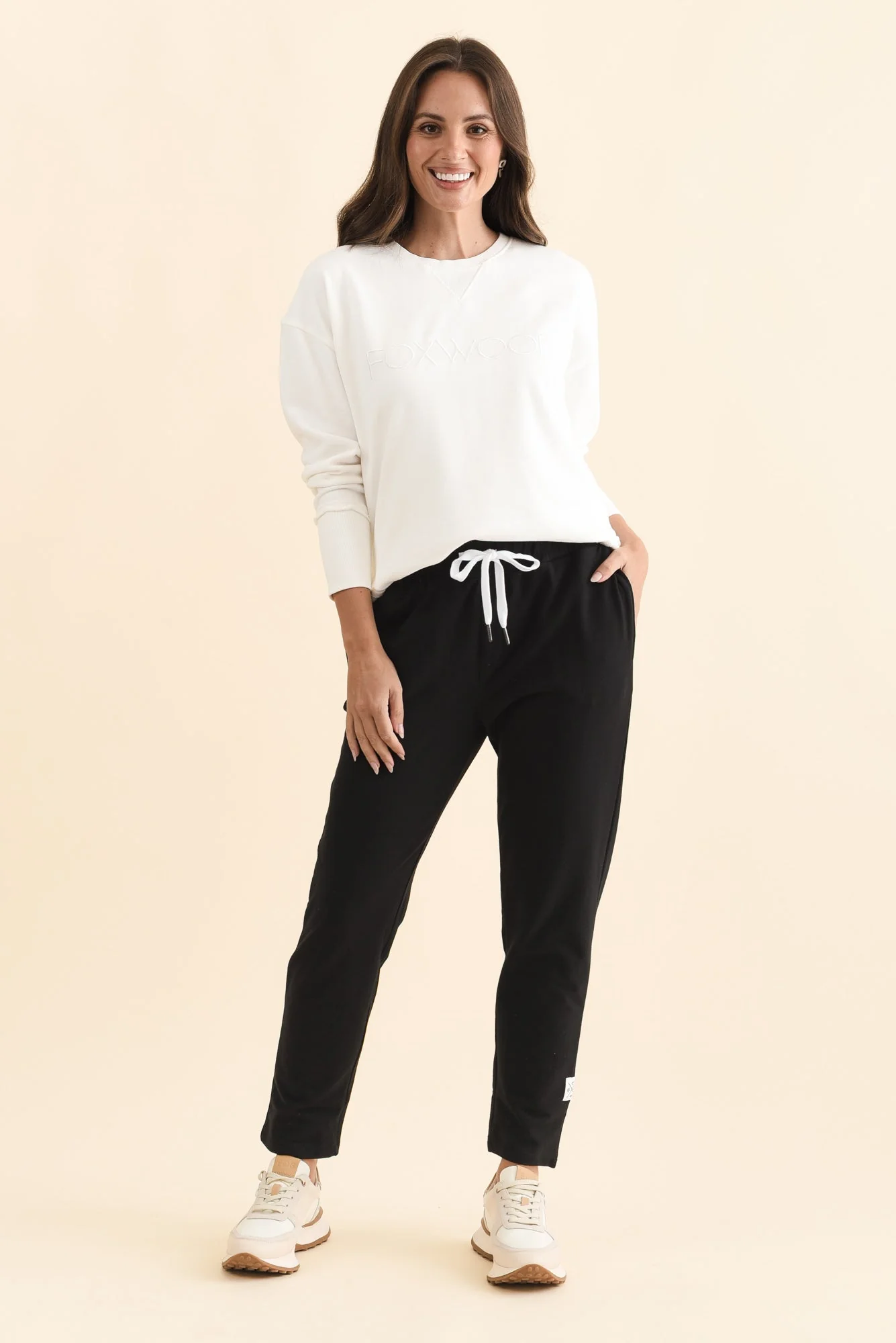 Lobby Black Cotton Relaxed Sweatpants - Image 6