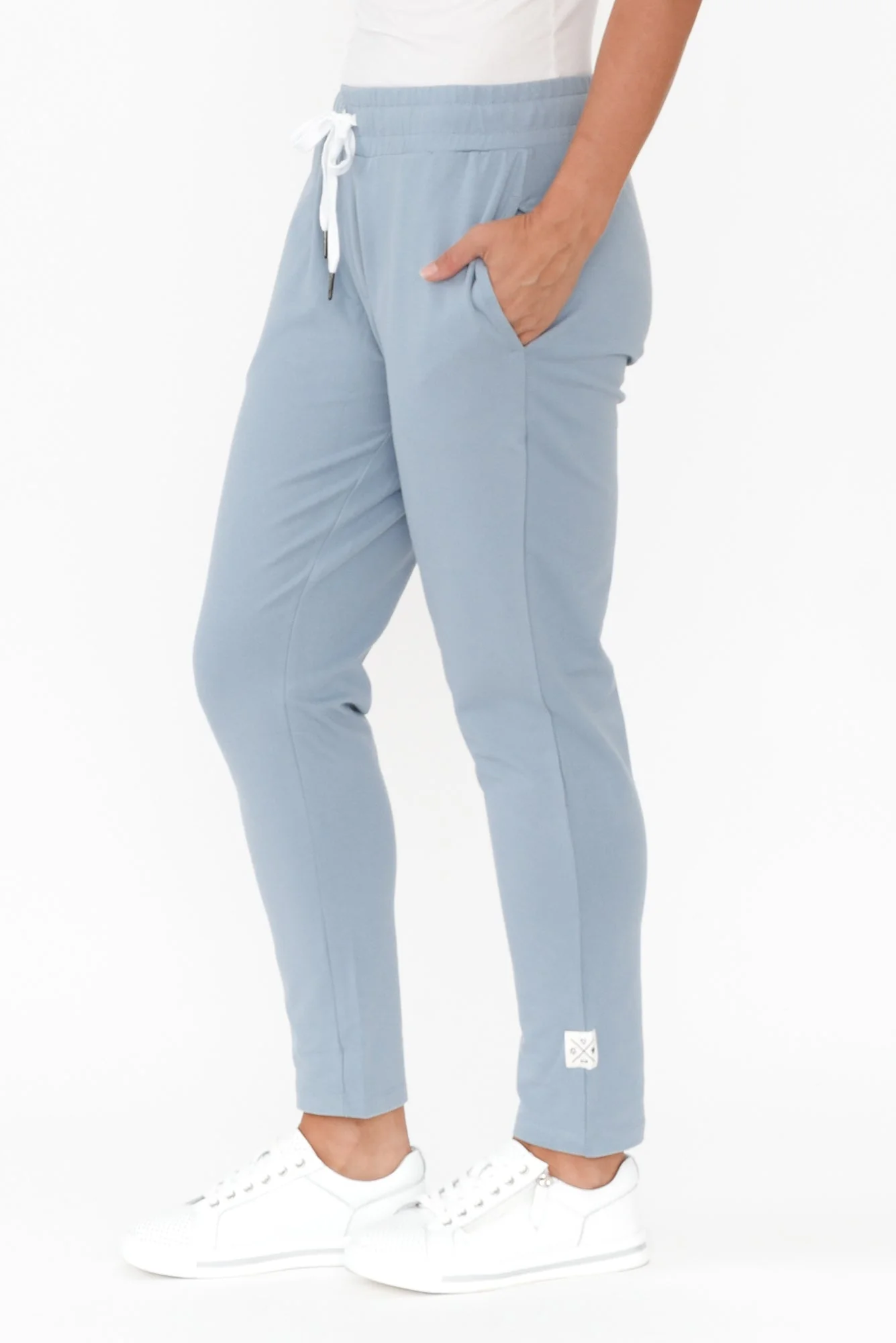 Lobby Light Blue Cotton Relaxed Sweatpants - Image 3
