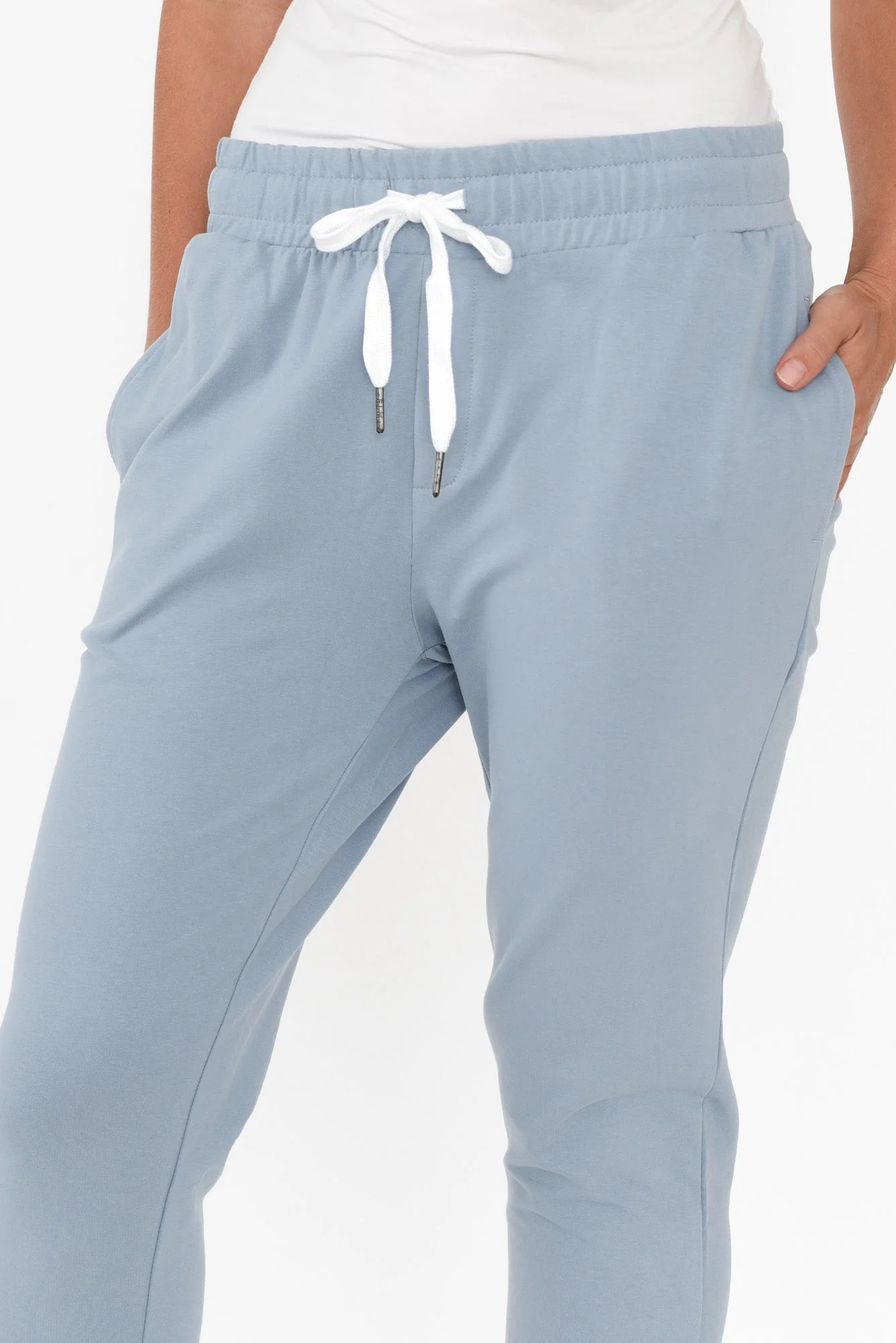 Lobby Light Blue Cotton Relaxed Sweatpants - Image 5