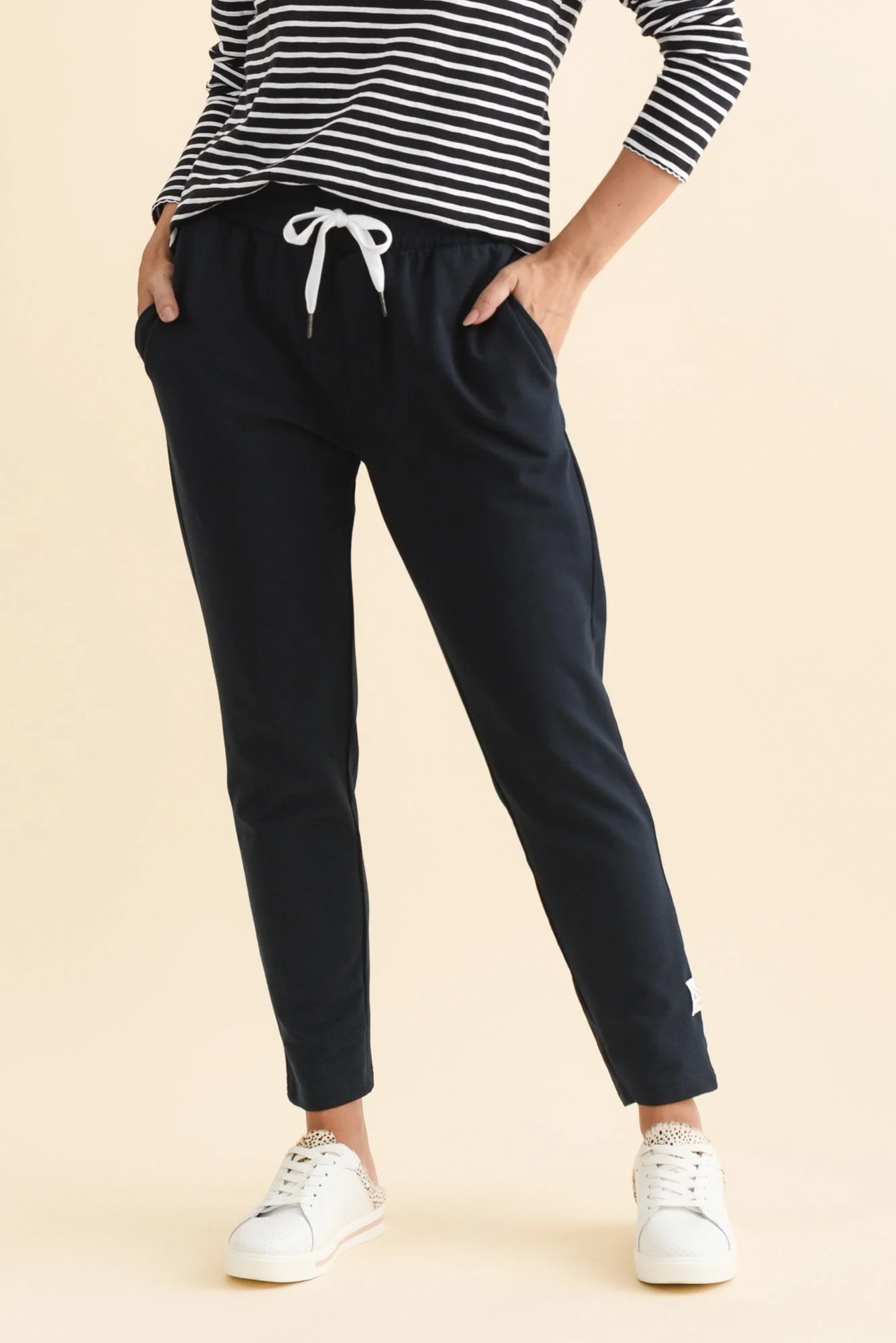 Lobby Navy Cotton Relaxed Sweatpants - Image 2