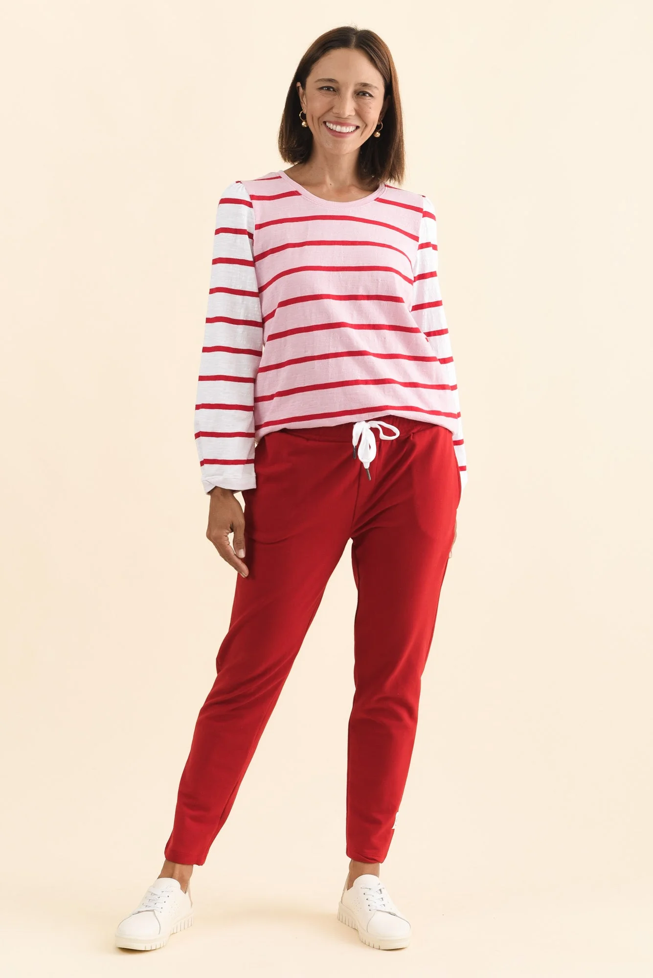 Lobby Red Cotton Relaxed Sweatpants - Image 6