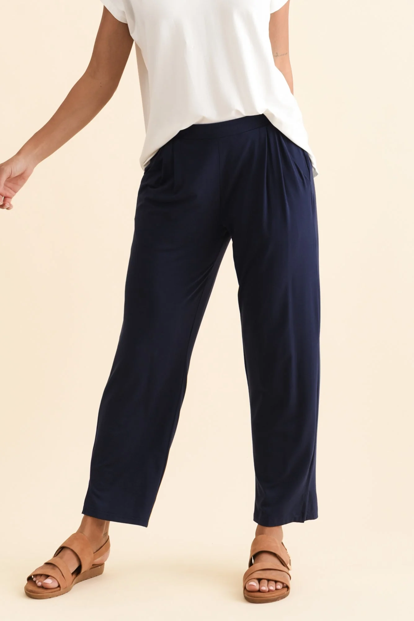 Lopez Navy Pocket Pants - Petite - Image 2