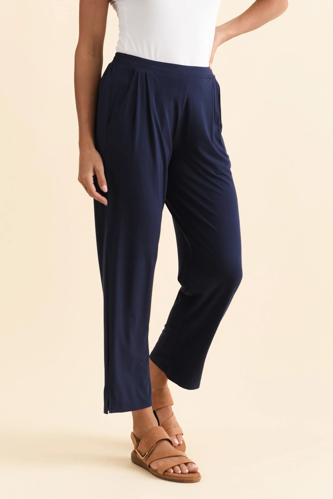 Lopez Navy Pocket Pants - Petite - Image 4