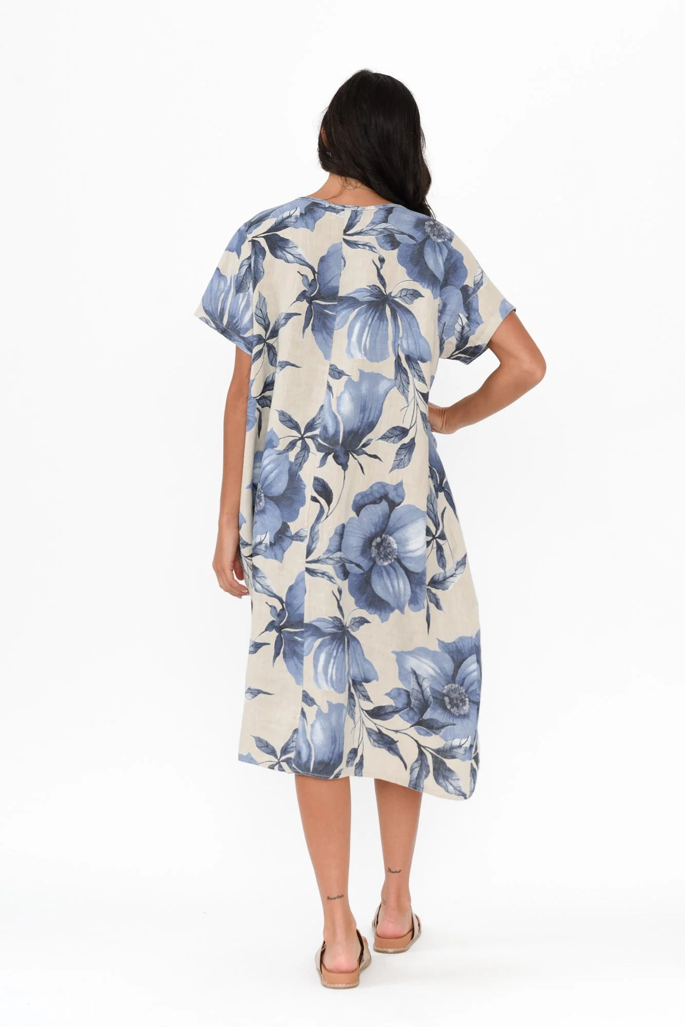 Louisiana Taupe Floral Button Dress - Image 4