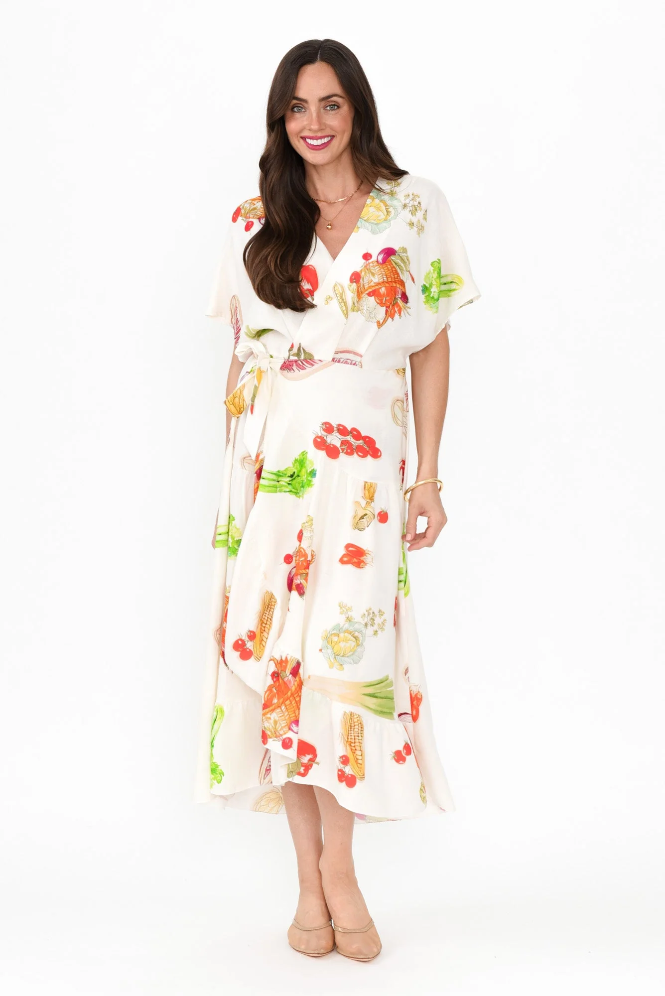 Luanne White Harvest Linen Blend Dress - Image 3